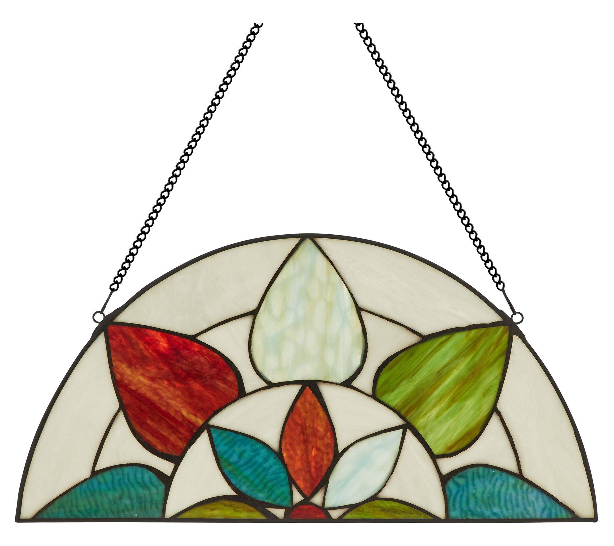 River of Goods 10" H Aqua Glass Modern Window Panel