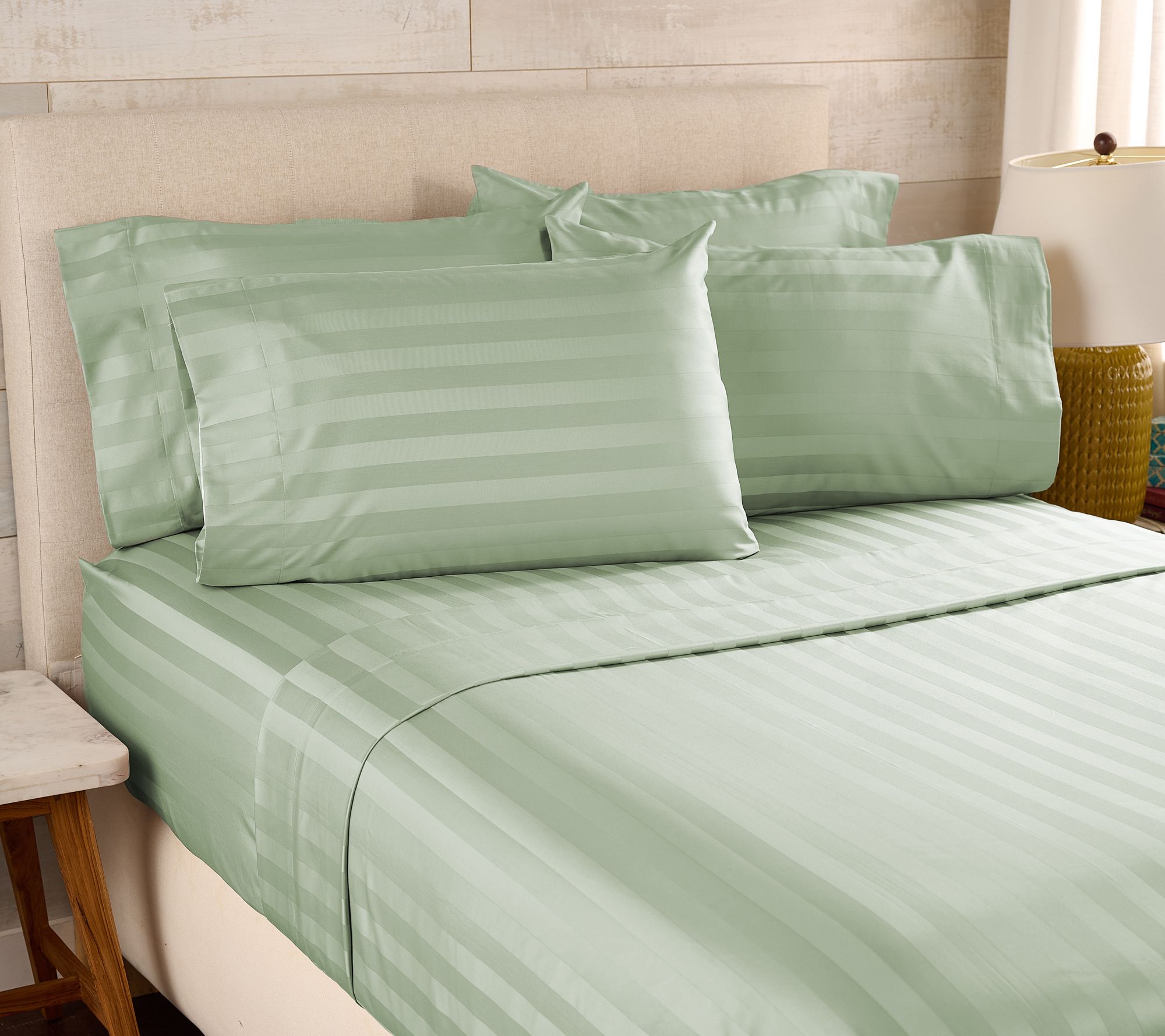 "As Is" Northen Nights Wrinkle Defense Dobby Stripe Sheet Set