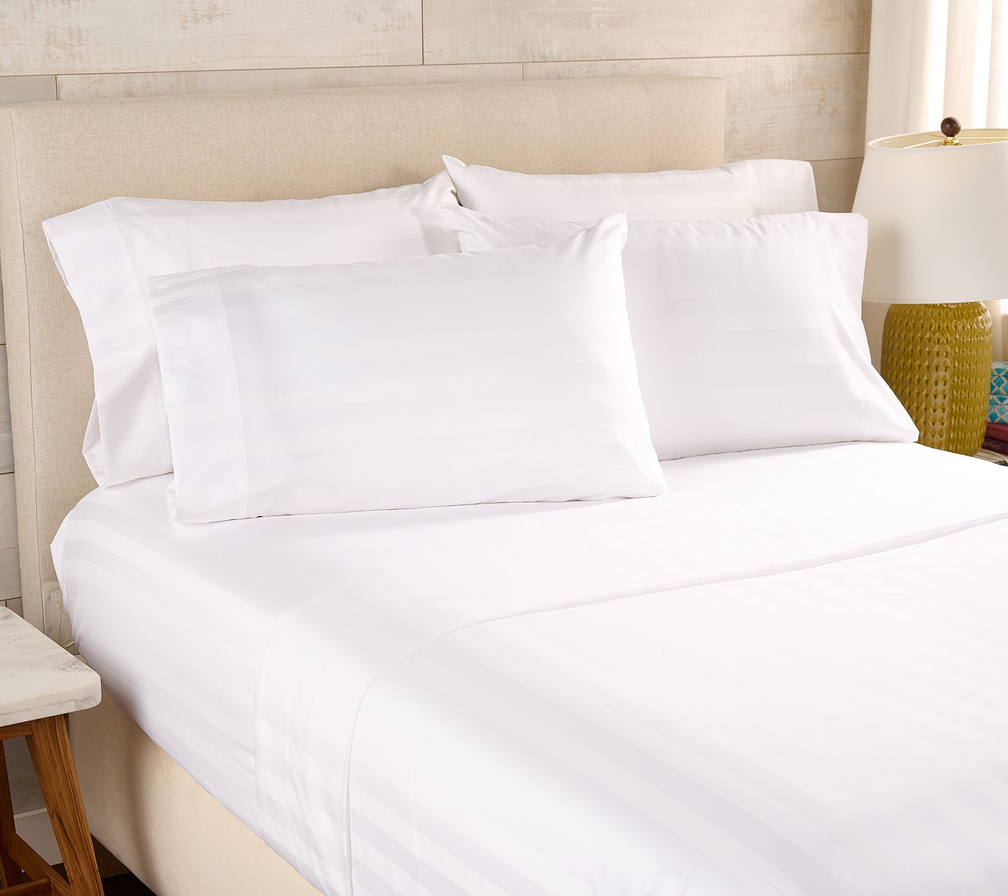 "As Is" Northen Nights Wrinkle Defense Dobby Stripe Sheet Set