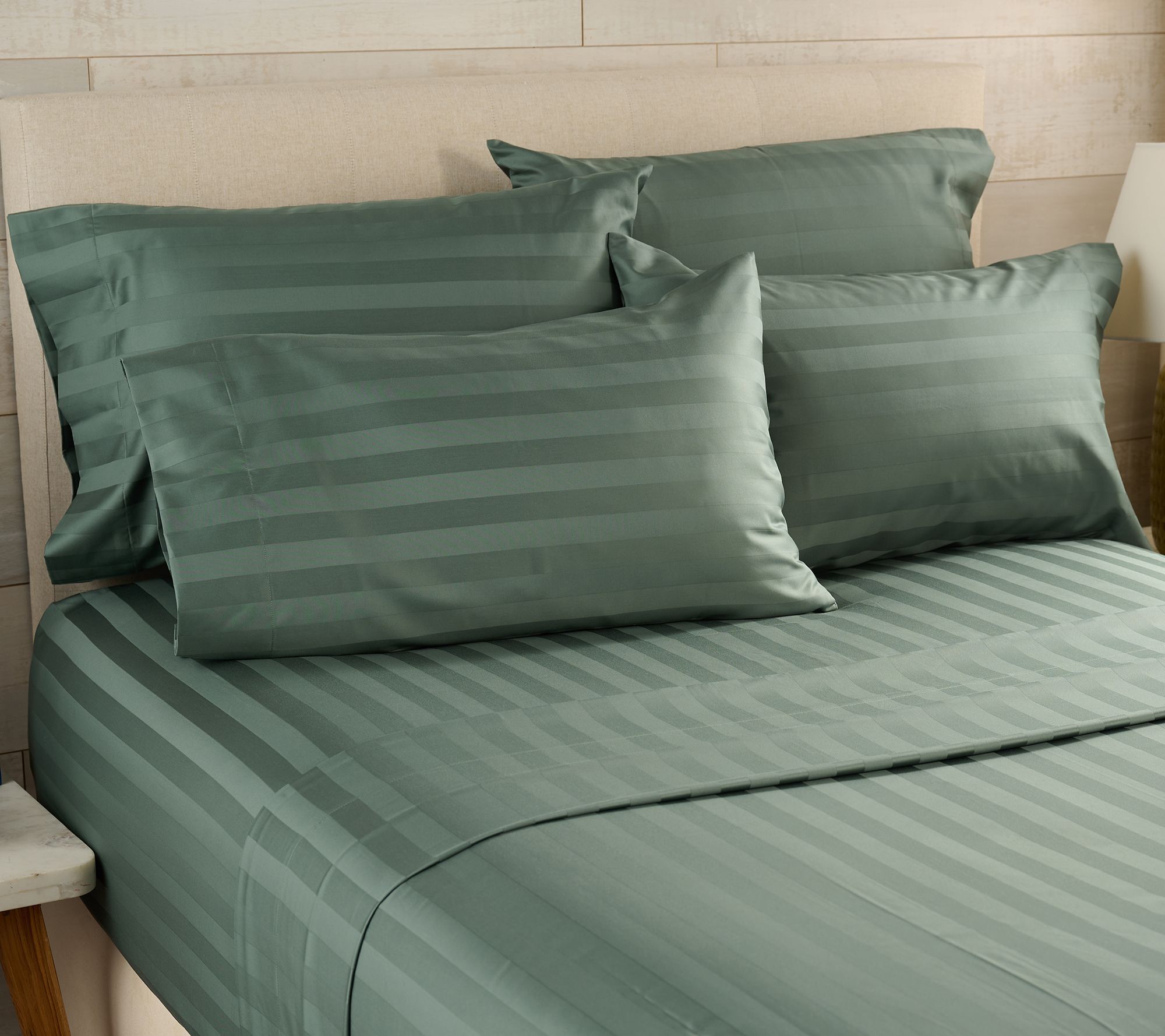 "As Is" Northen Nights Wrinkle Defense Dobby Stripe Sheet Set