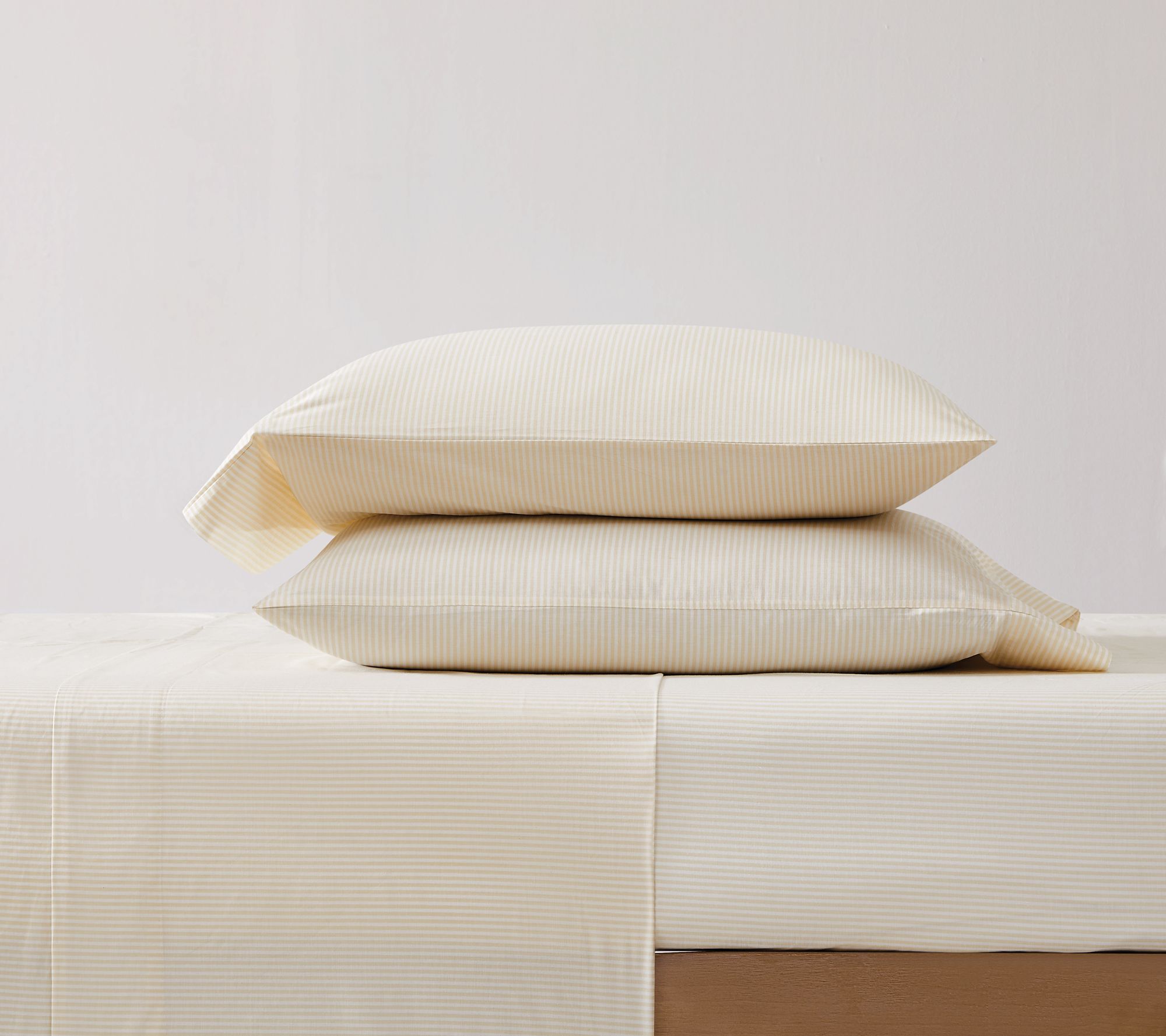 Brooklyn Loom Pinstripe King 4 Piece Sheet Set