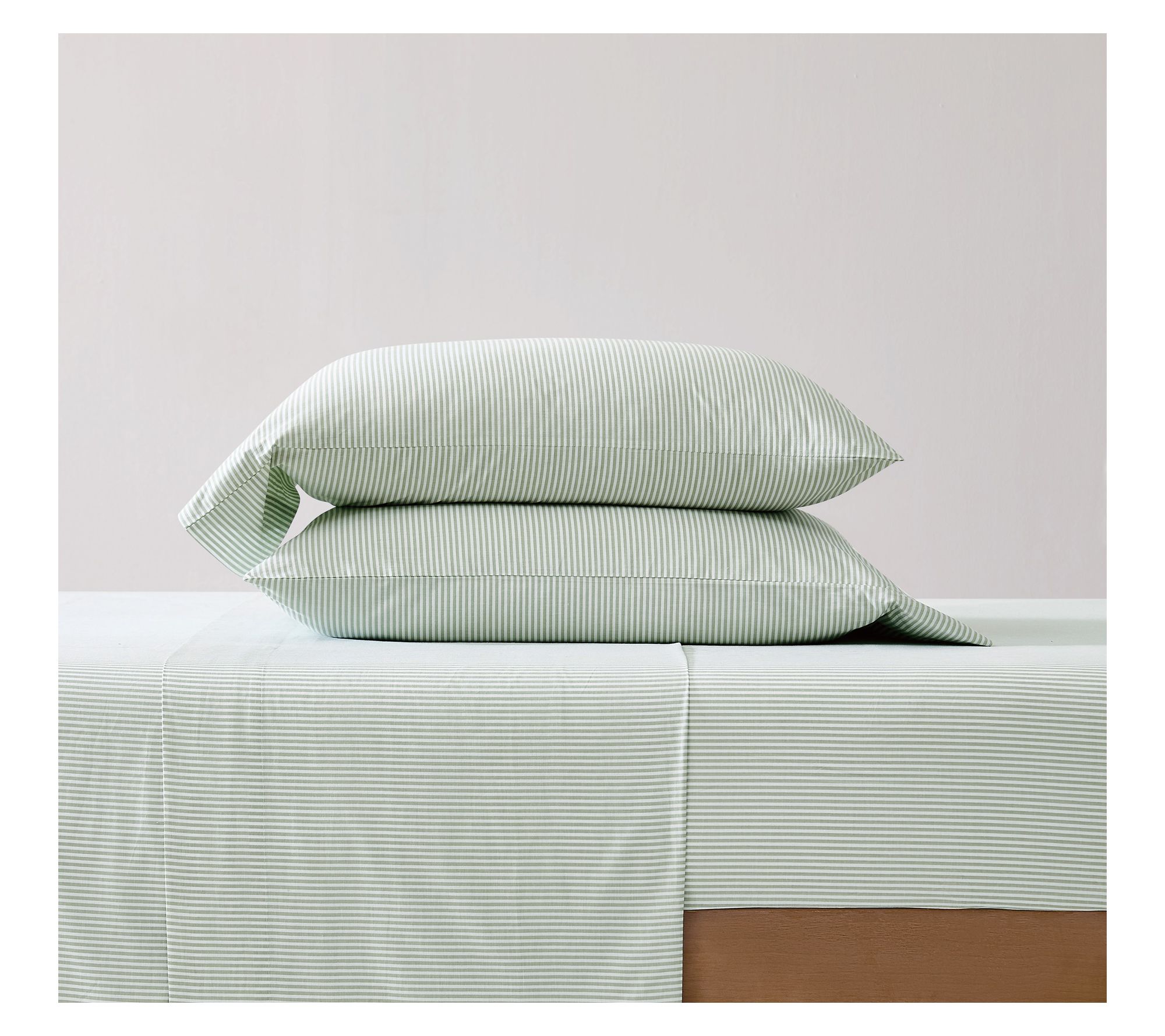 Brooklyn Loom Pinstripe King 4 Piece Sheet Set