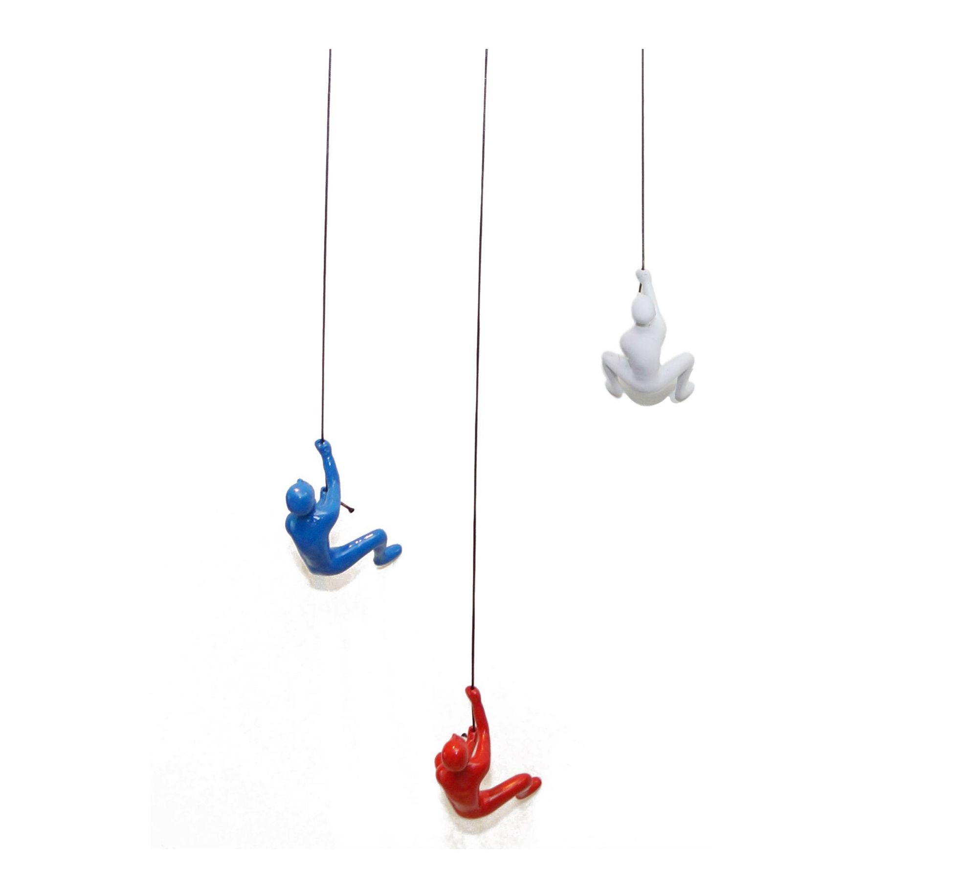 HomeRoots Set of Three Resin Climbing Man Wall Sculpture