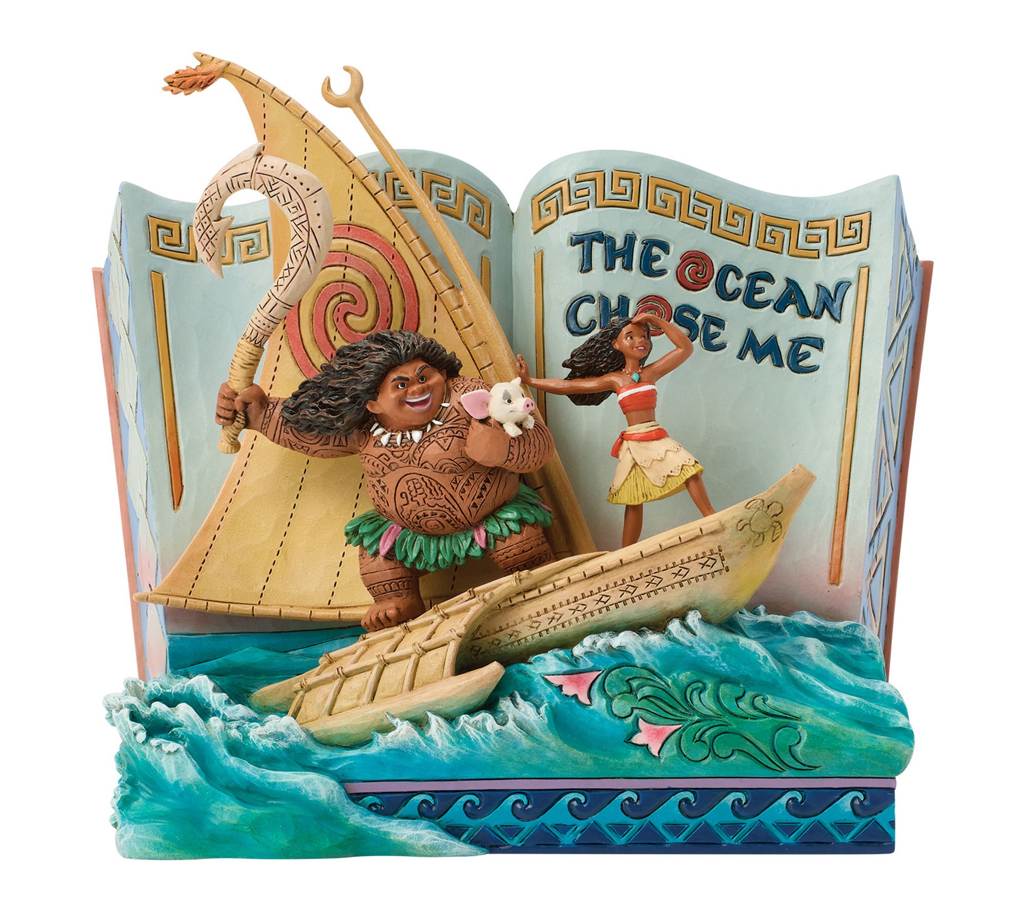 Jim Shore Disney Traditions Moana StoryBook Figurine 7in H