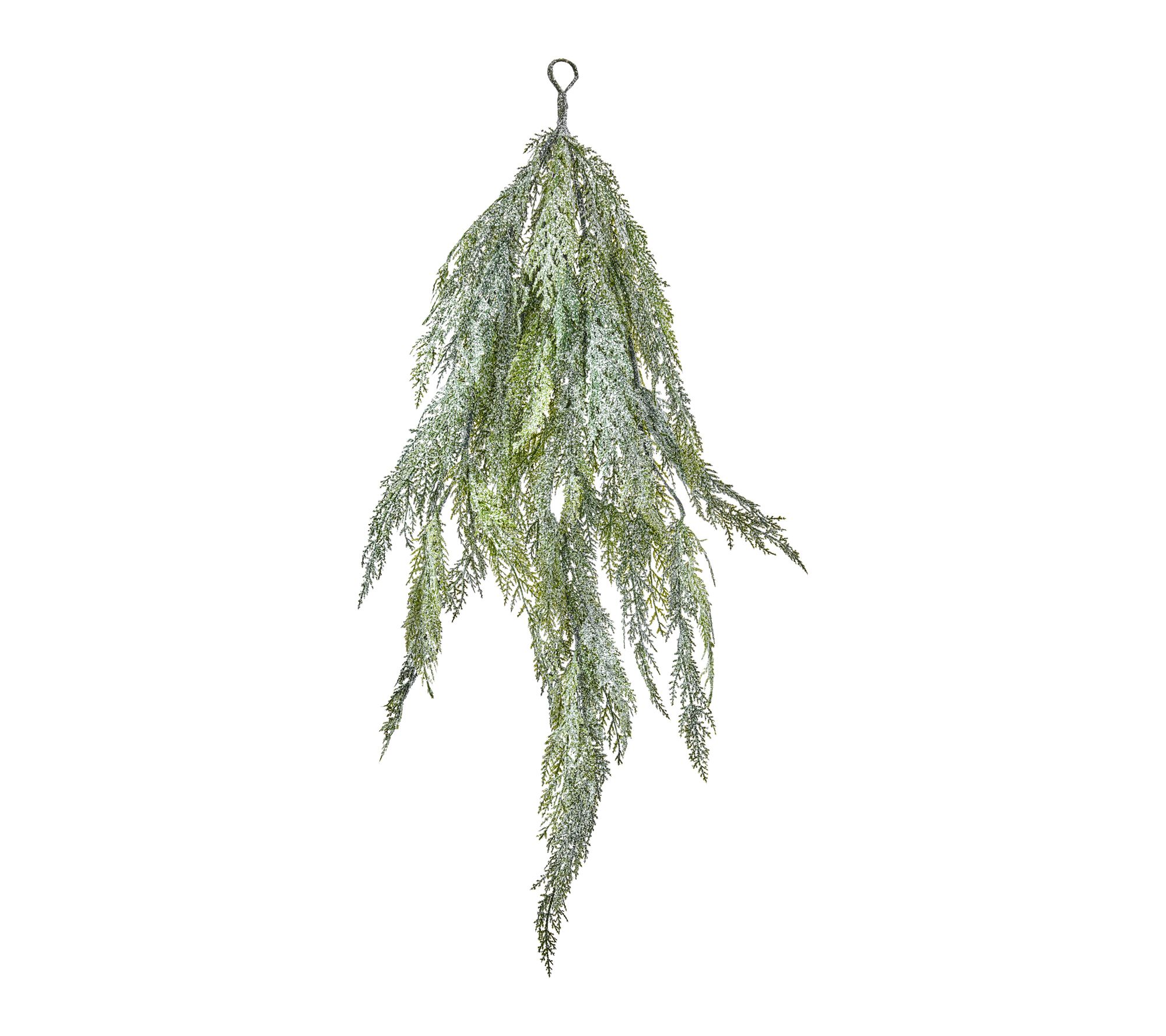 36" Hanging Iced Cedar Drop by Valerie