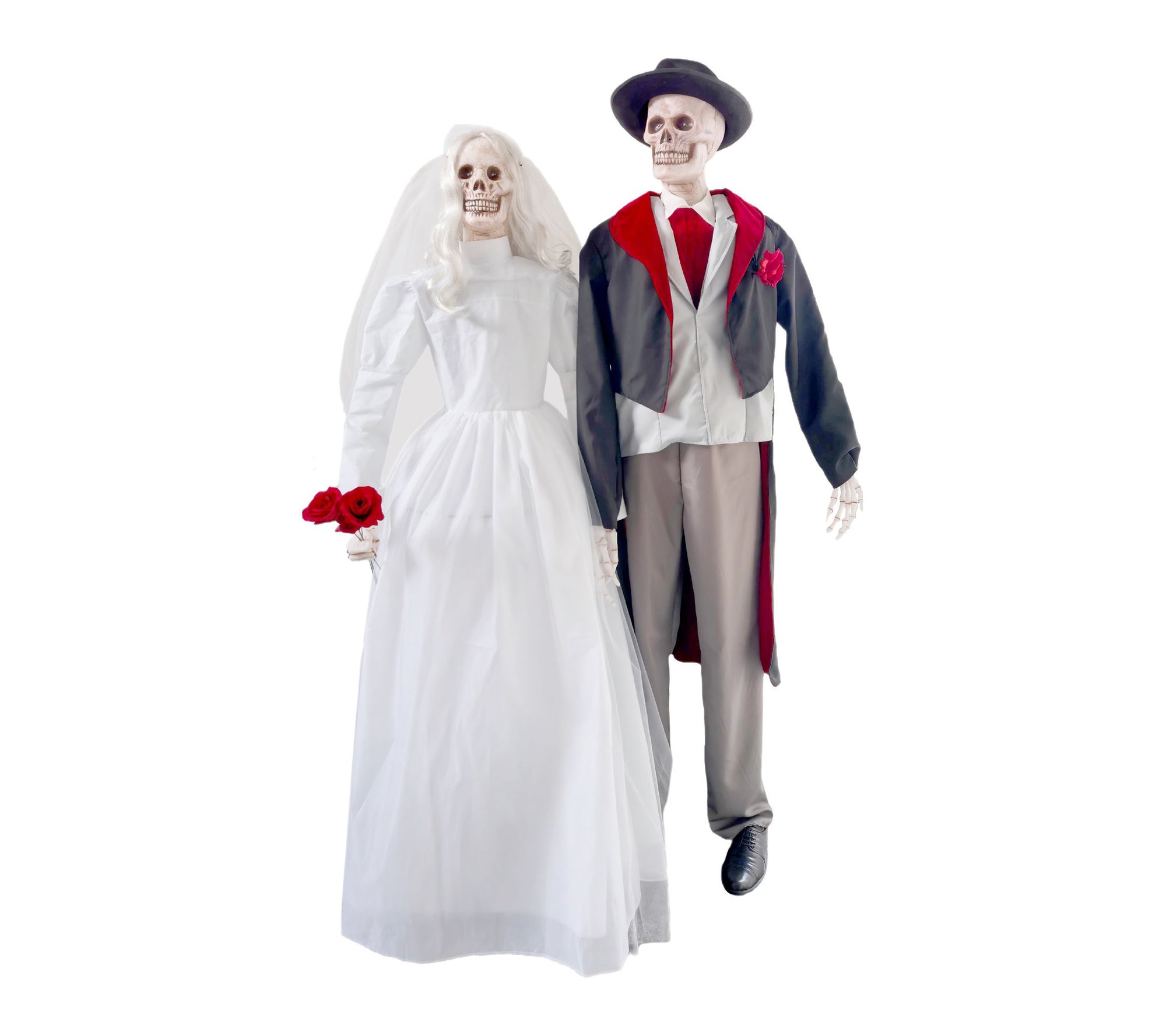 Haunted Hill Farm 6-ft. Undead Bride & Groom An imatronics