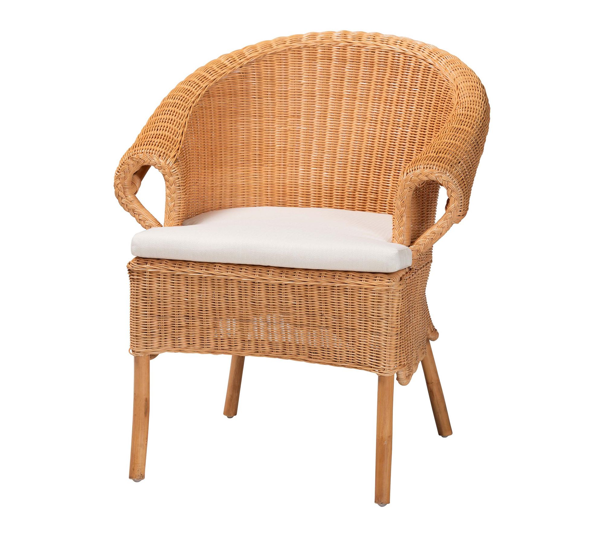 bali & pari Tamara Braided Honey Rattan Dining Chair