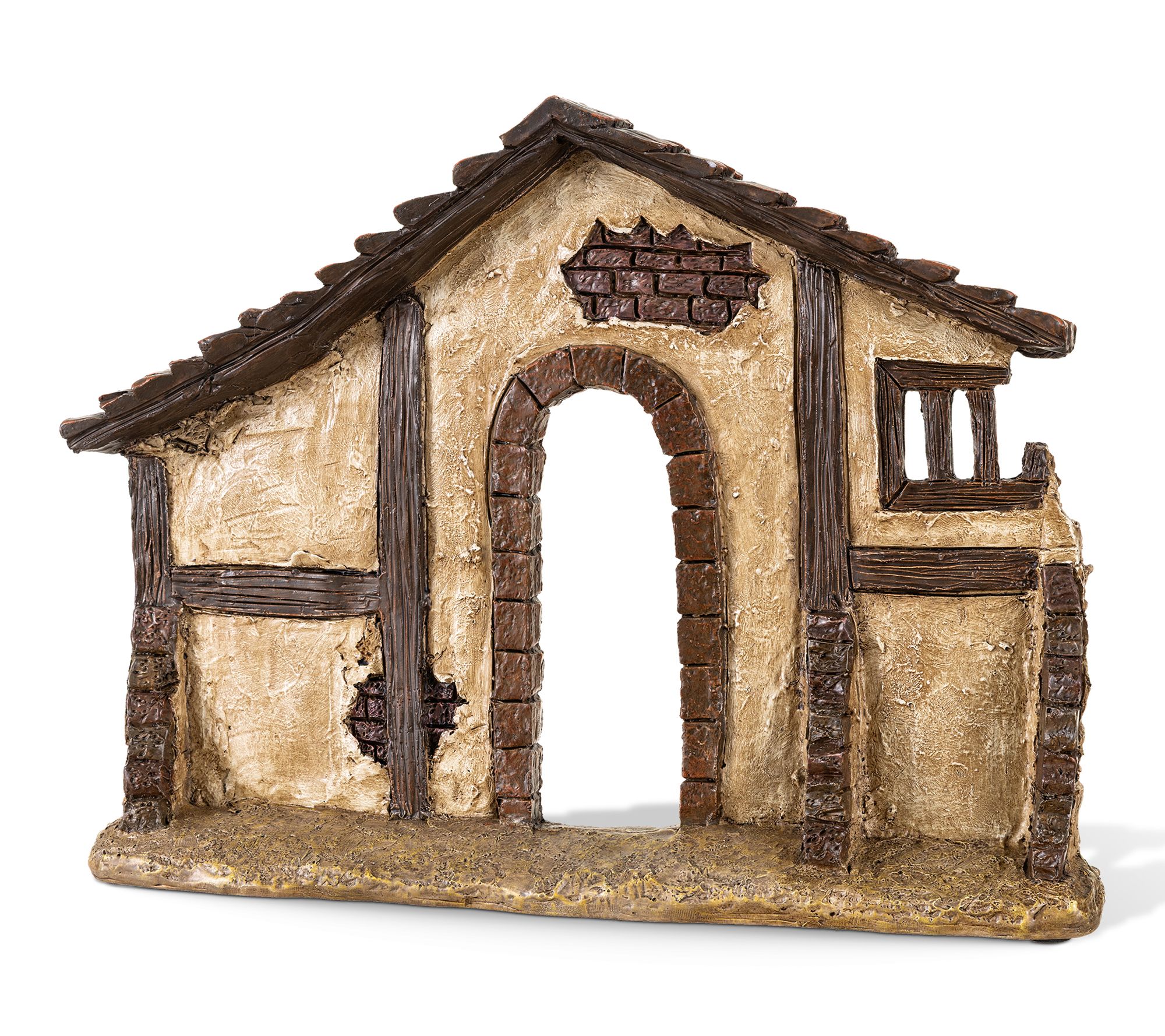 Glitzhome 11.5"H Resin Nativity Scene Stable Creche