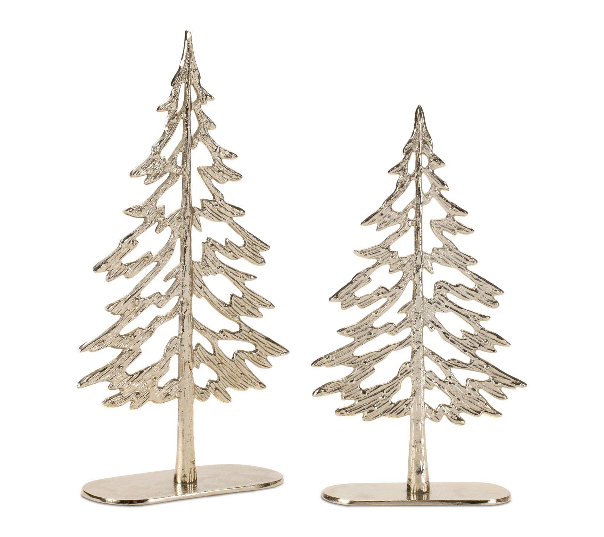 Melrose Metal Tree with Wood Base (Set of 2)