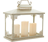 Oversized Lantern with 3 Removable Pillar Candles by Valerie - H214793