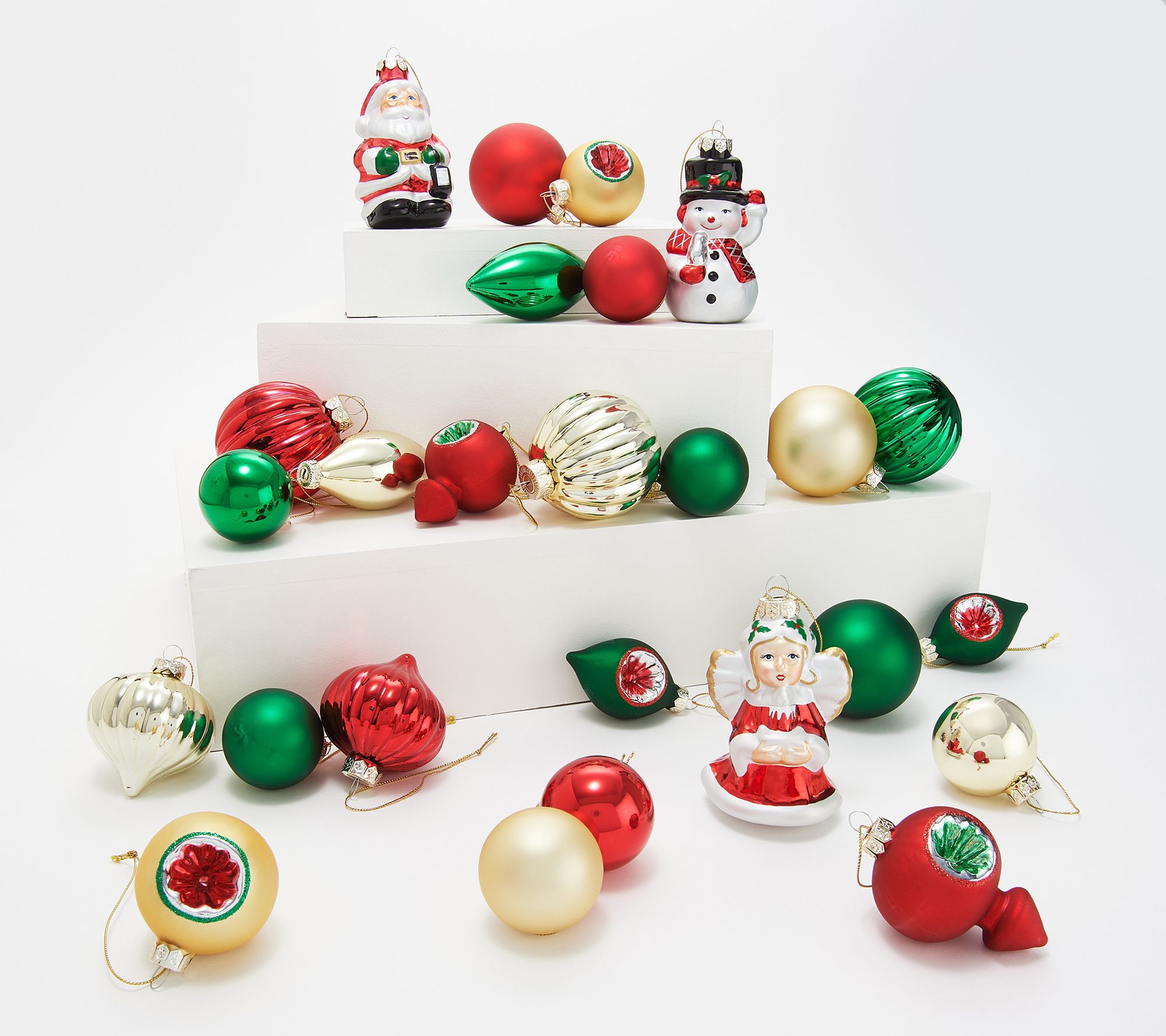 "As Is" Mr. Christmas 26Pc Glass Vintage Ornament Set