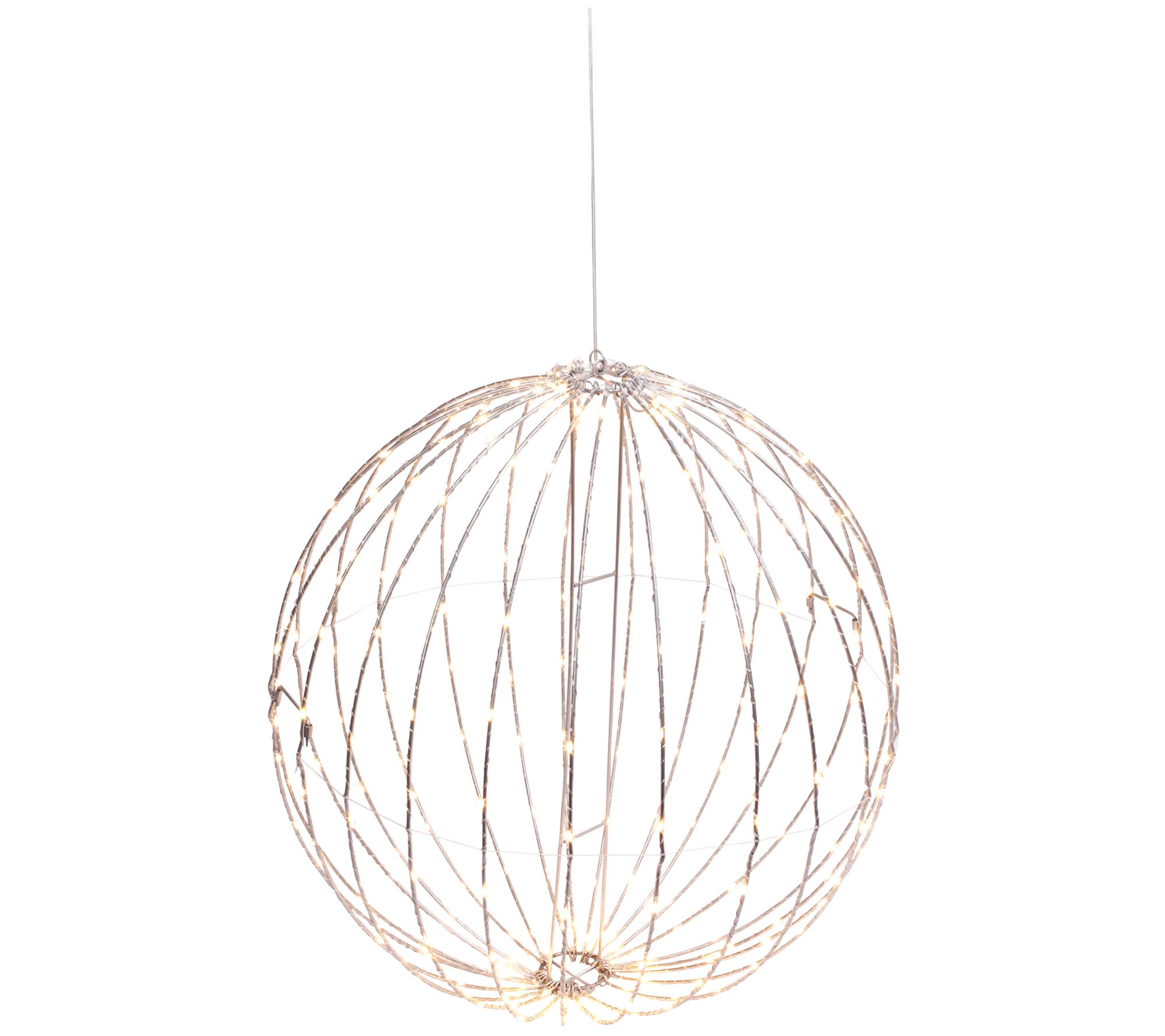 17-in H Foldable Metal Sphere w/ White LED Lights by Gerson C