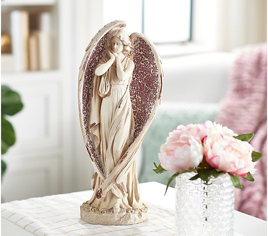 17.5" Indoor/Outdoor Angel with Mosaic Wings by Valerie