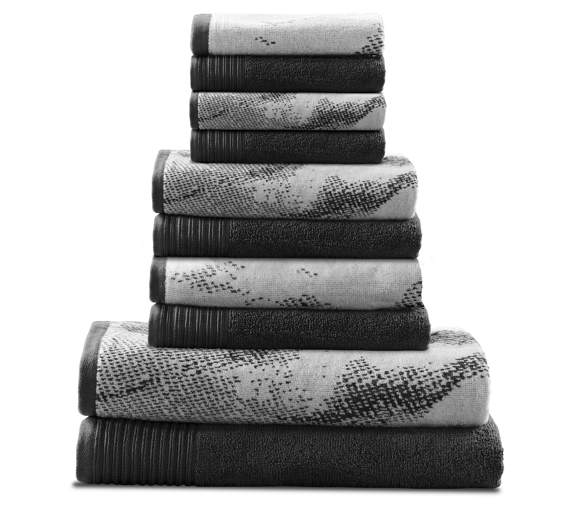 Superior Marble Effect 10 PC Cotton Towel Set