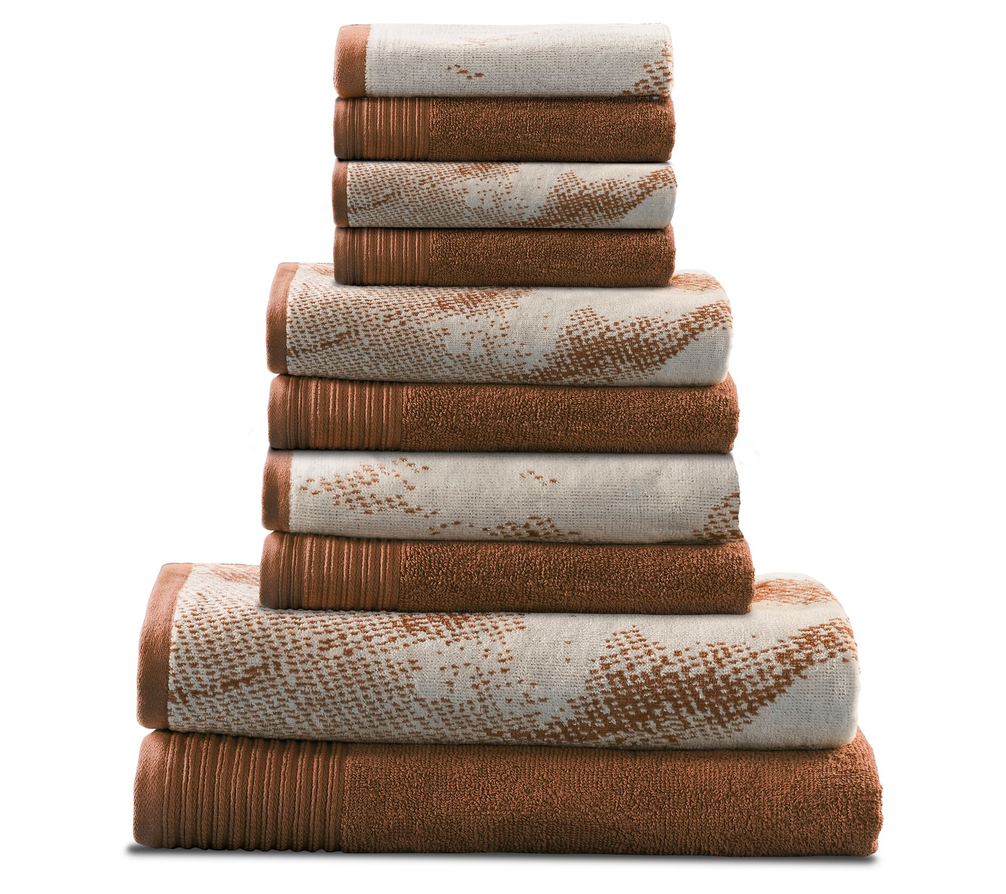 Superior Marble Effect 10 PC Cotton Towel Set