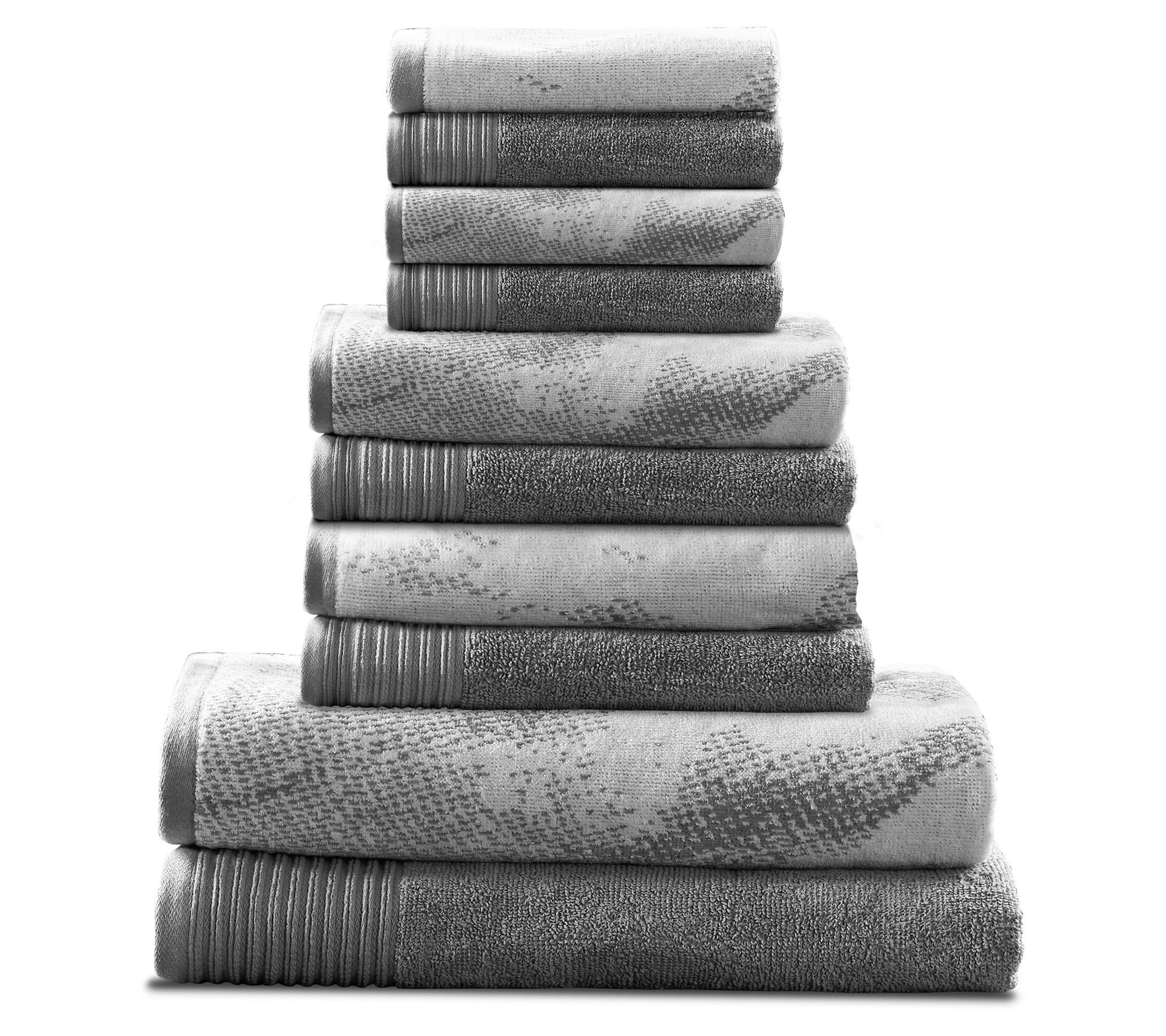 Superior Marble Effect 10 PC Cotton Towel Set