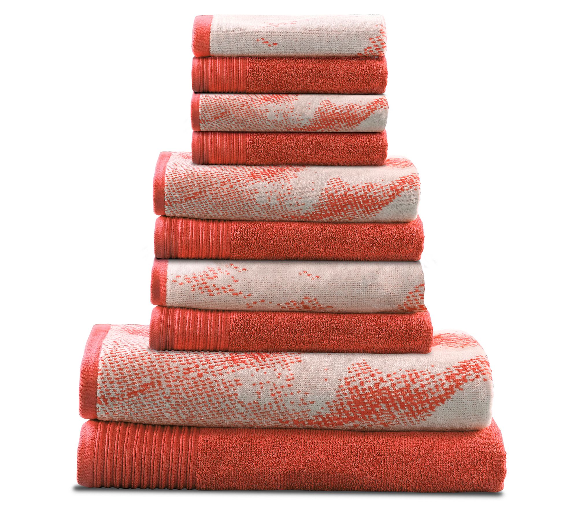 Superior Marble Effect 10 PC Cotton Towel Set