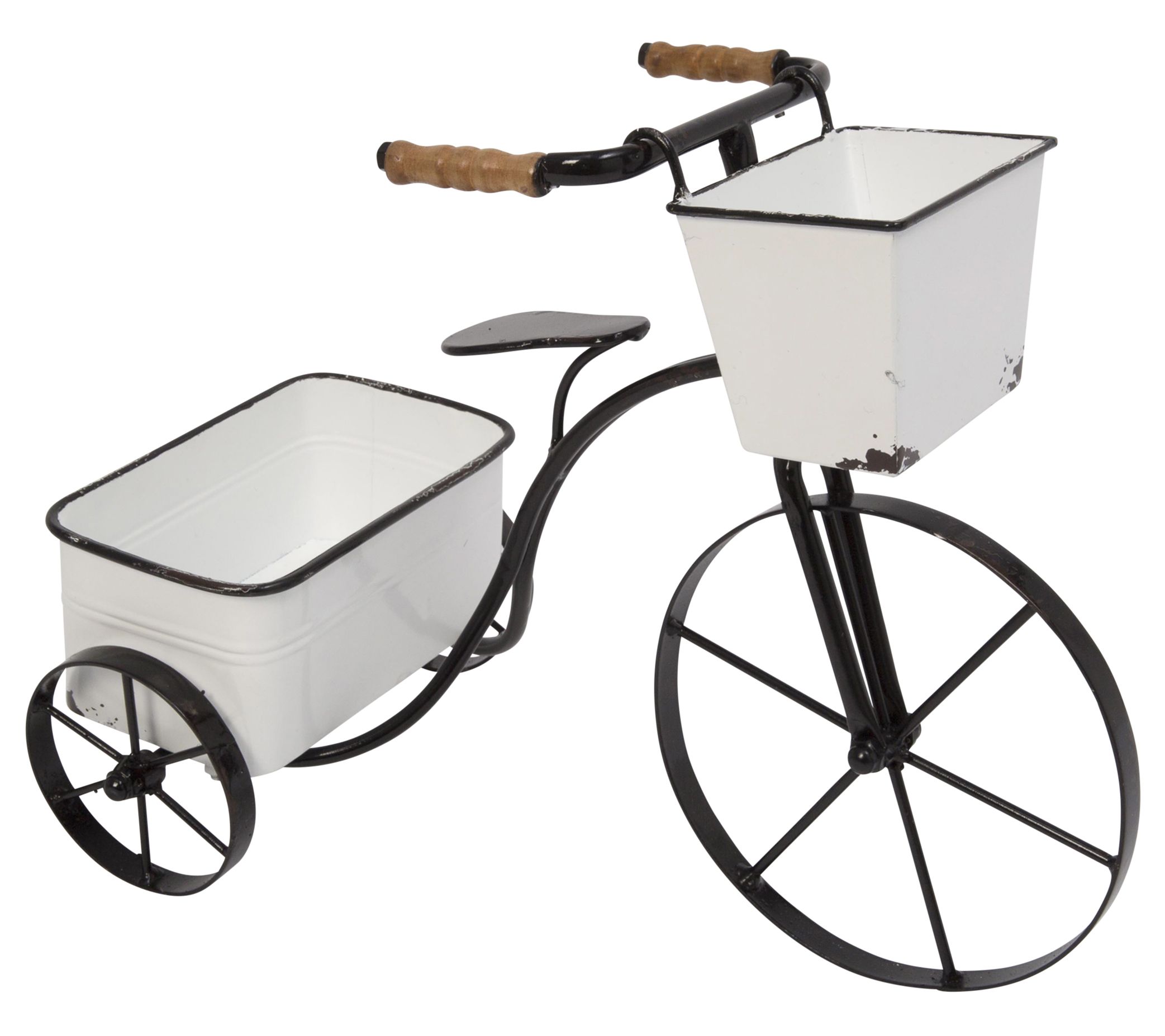 17.7-in L Metal Tricycle with Planters by Gerson Co