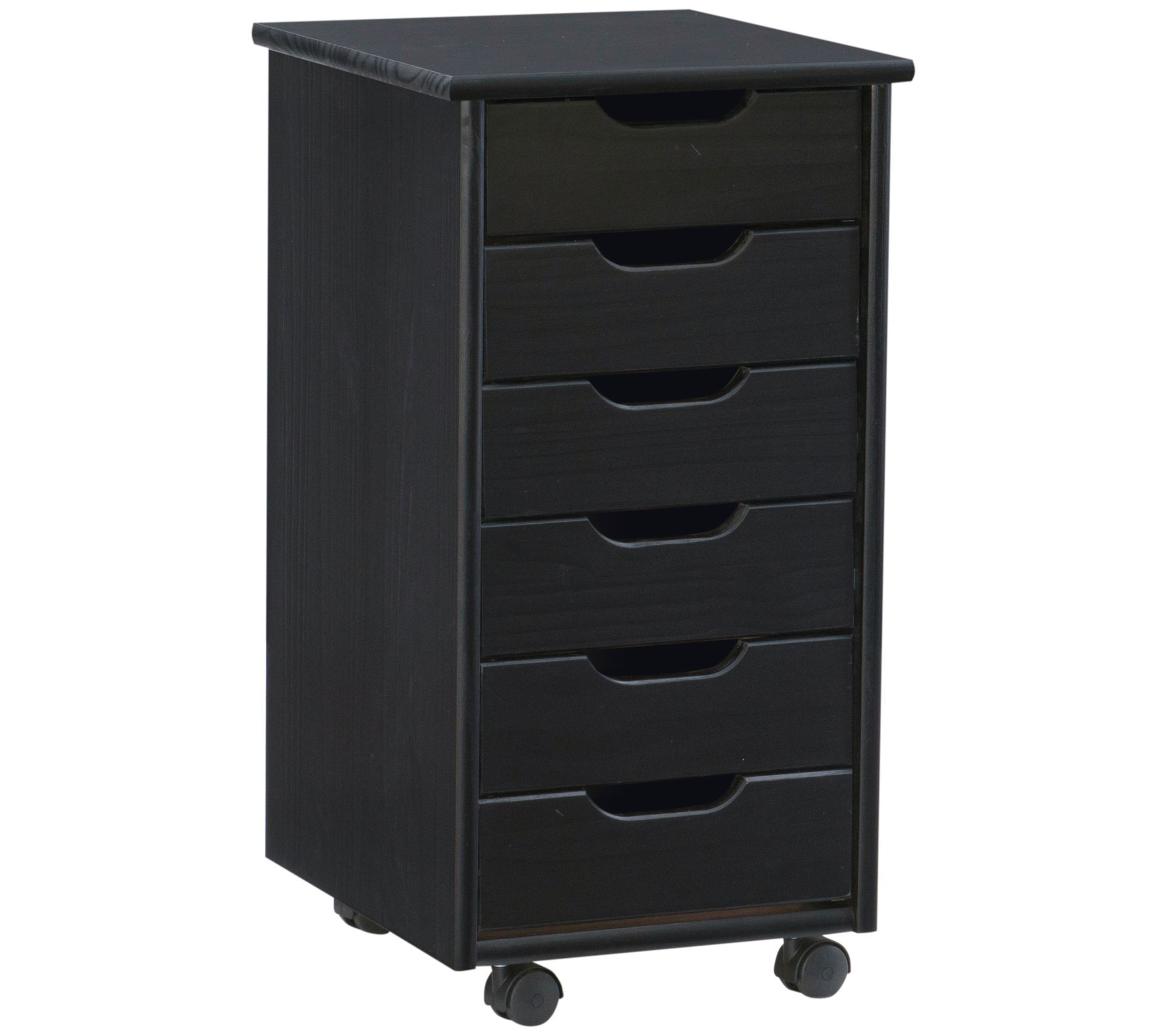 Linon Home Karla Six-Drawer Rolling Storage Cart