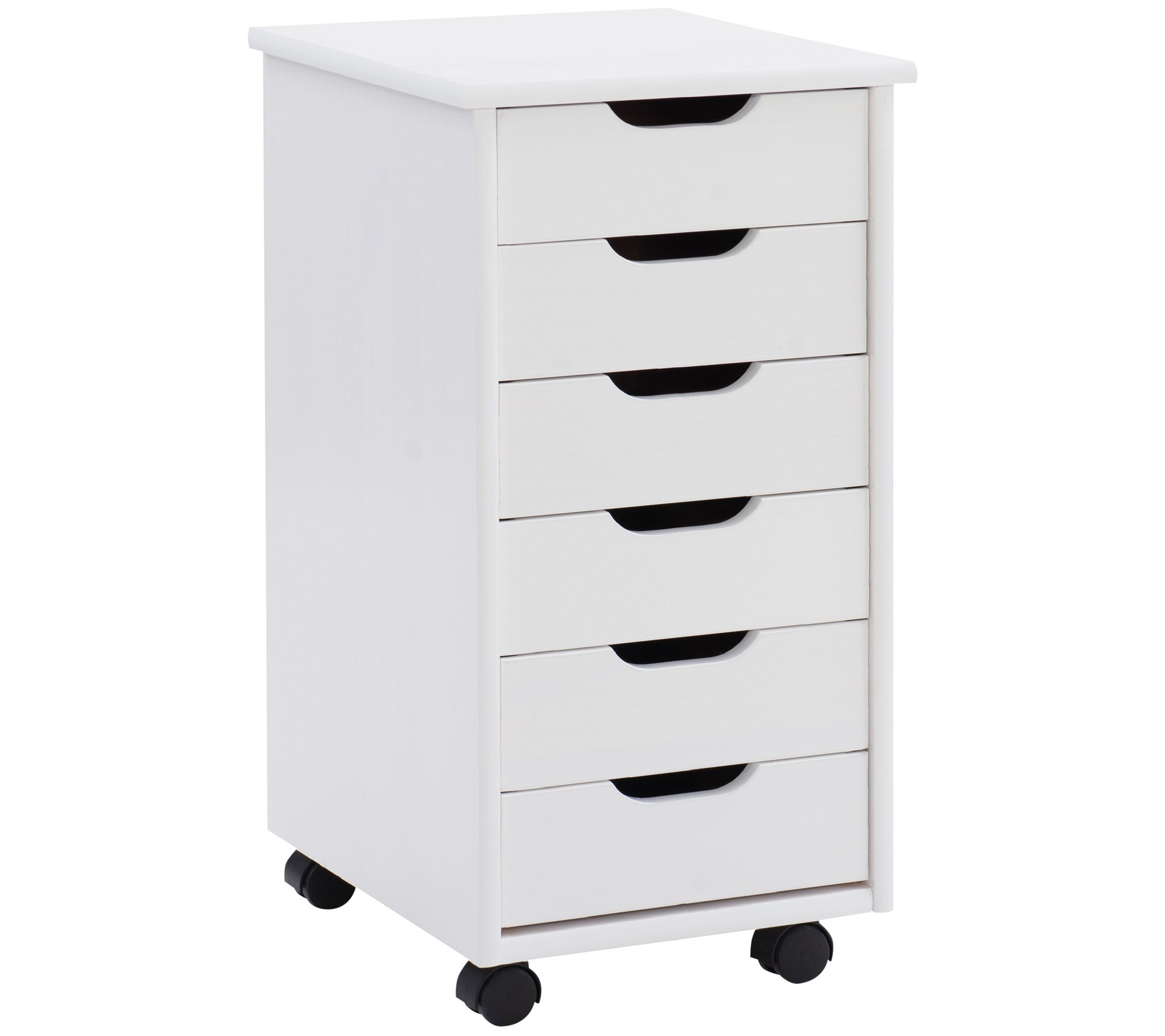 Linon Home Karla Six-Drawer Rolling Storage Cart
