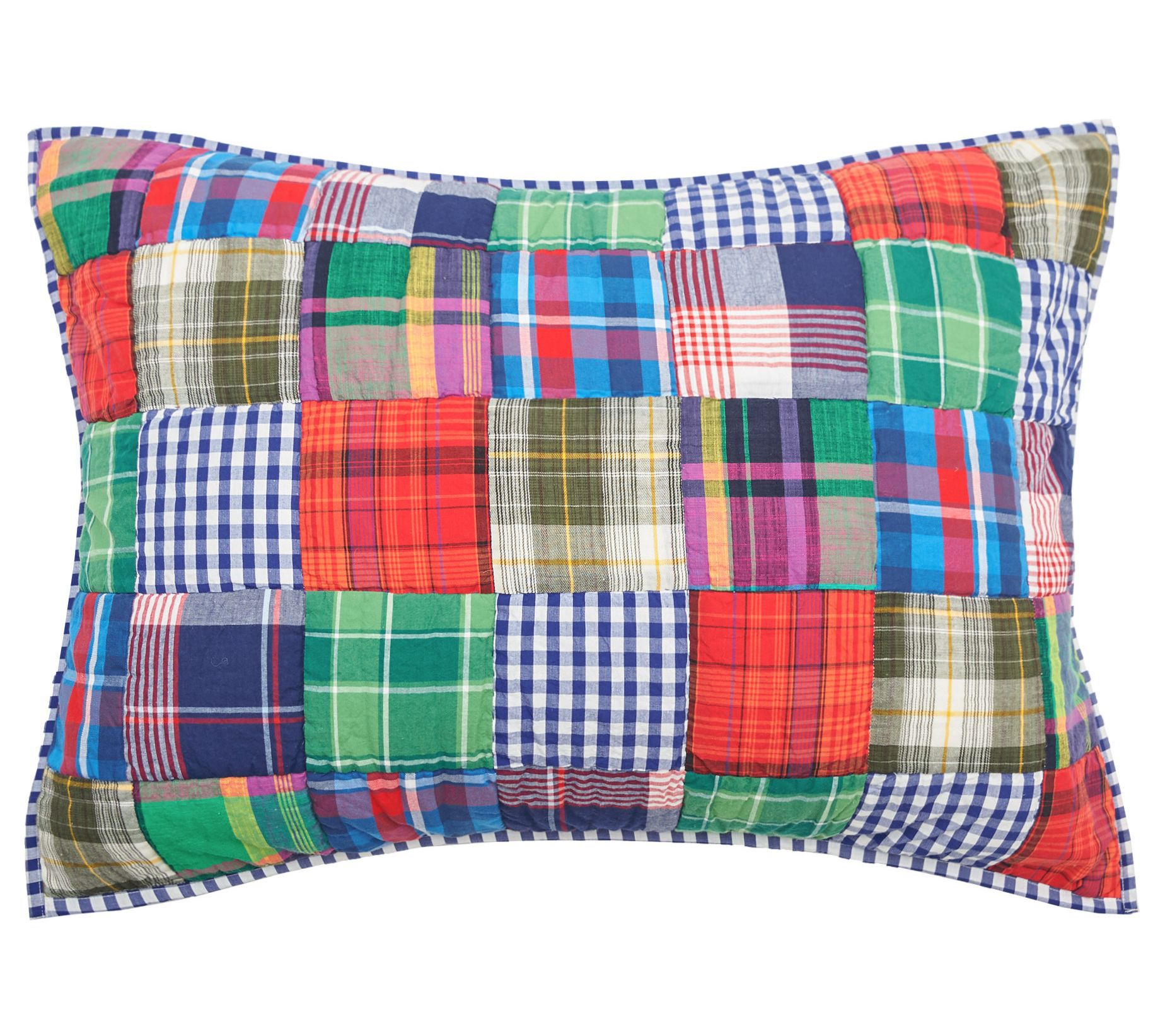 Madras Plaid 20" x 26" Cotton Standard Sham byValerie