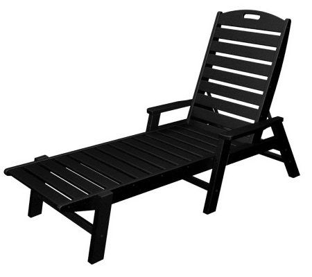 POLYWOOD Nautical Chaise Lounge with Arms