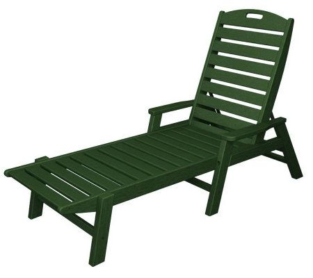 POLYWOOD Nautical Chaise Lounge with Arms