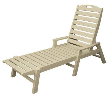 POLYWOOD Nautical Chaise Lounge with Arms