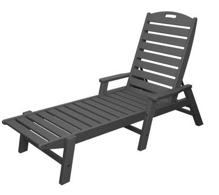 POLYWOOD Nautical Chaise Lounge with Arms