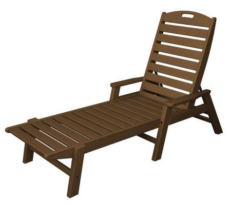 POLYWOOD Nautical Chaise Lounge with Arms