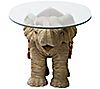 Design Toscano Jaipur Elephant Glass Top Cocktail Table, 1 of 3