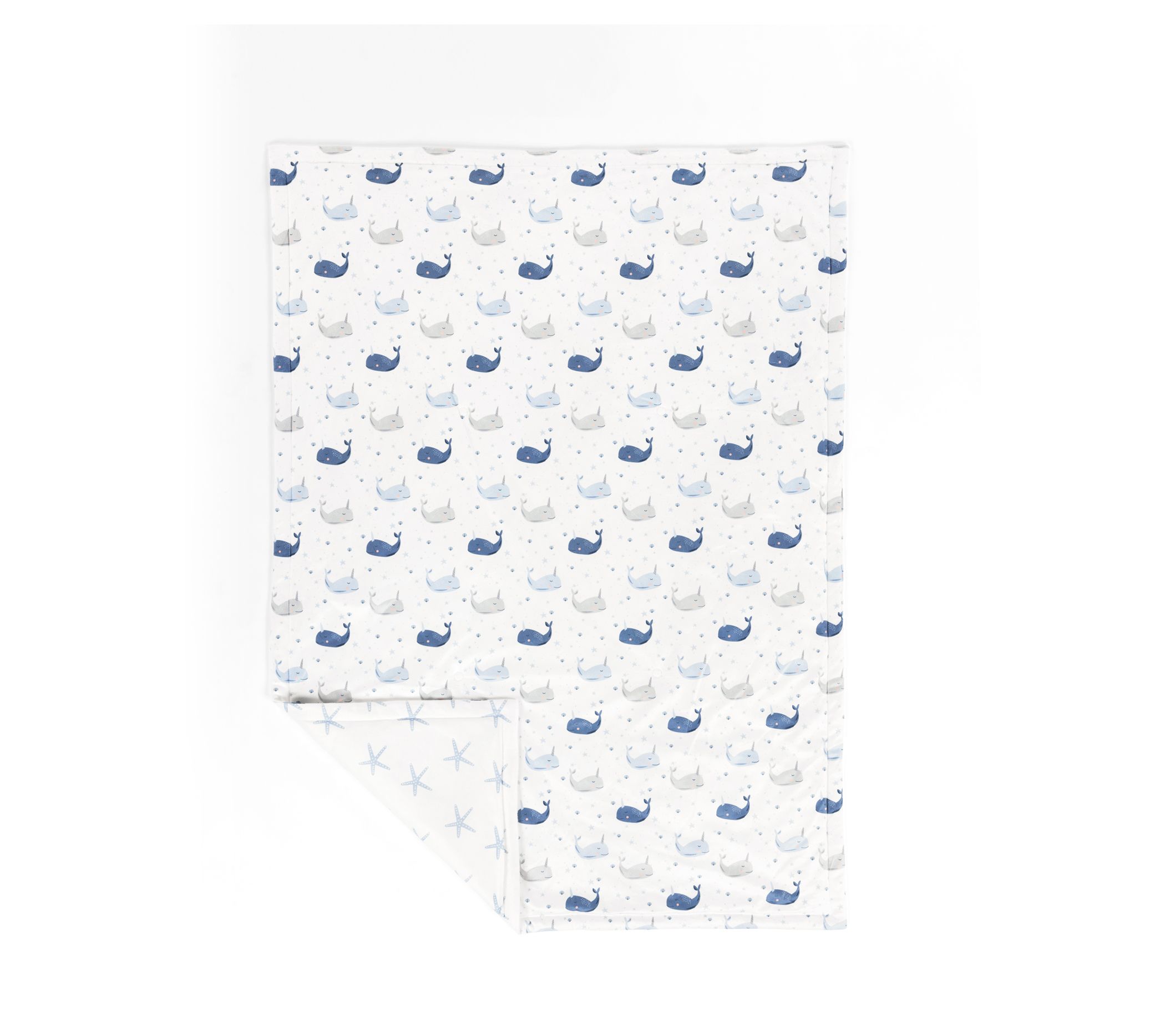 Narwhal Starfish Reversible Oversized Blanket b y Lush Decor