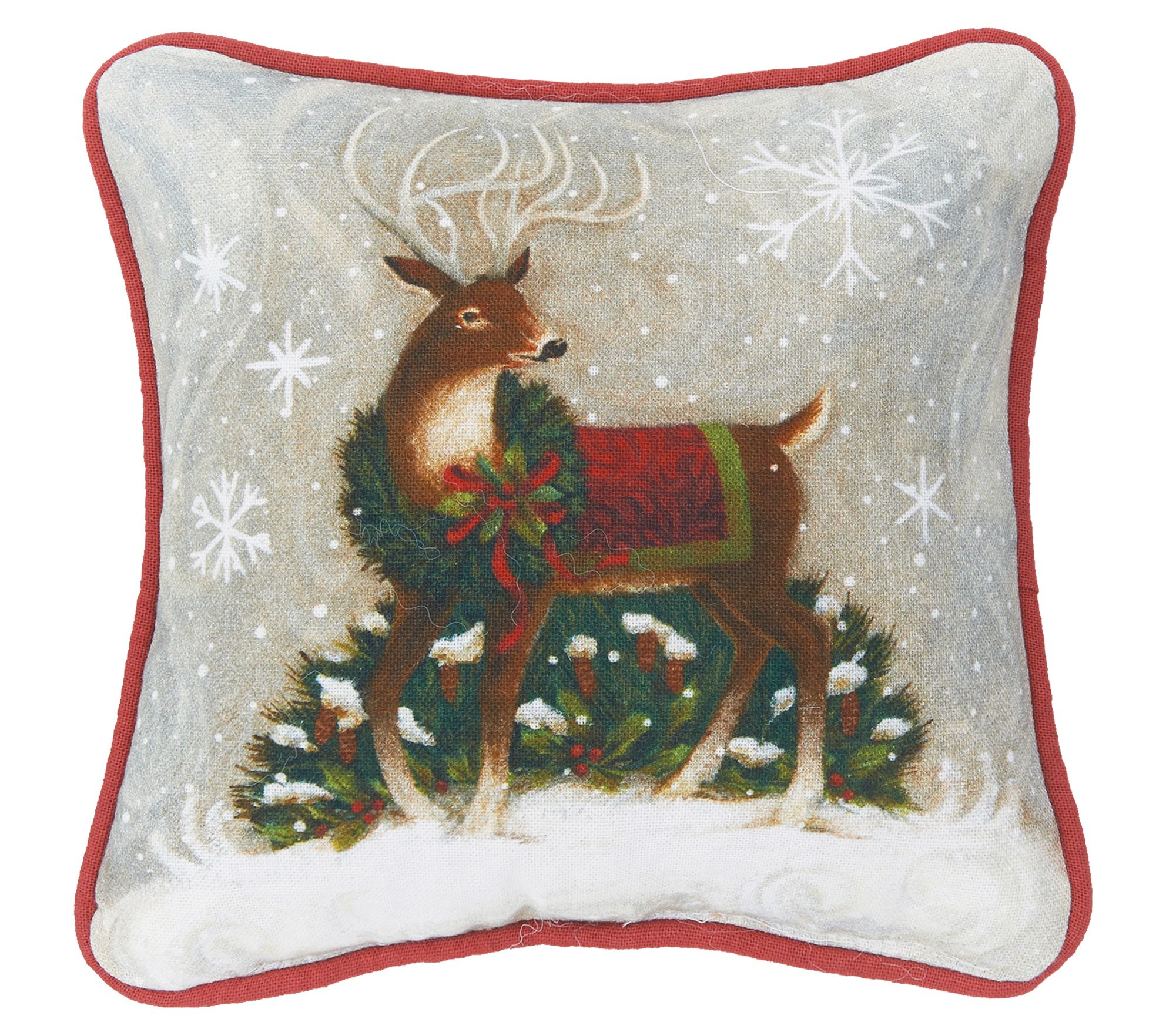 C&F Home Plaid Christmas Tree Applique Throw Pillow