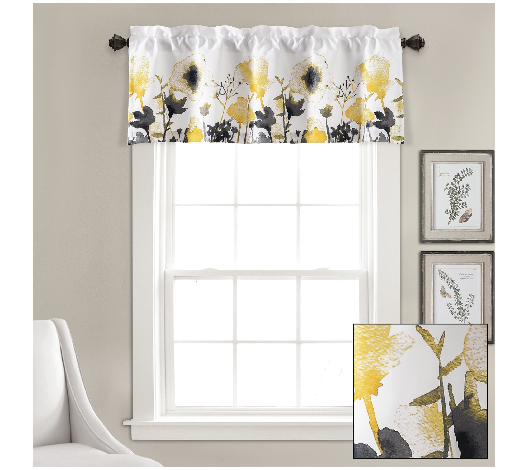 Zuri Flora Light Filtering Valance Single by Lush Decor