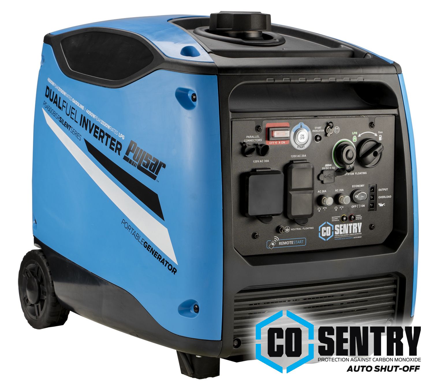 Pulsar 4,500 Watt Dual Fuel Inverter Generatorwith Co Sentry - Qvc.com