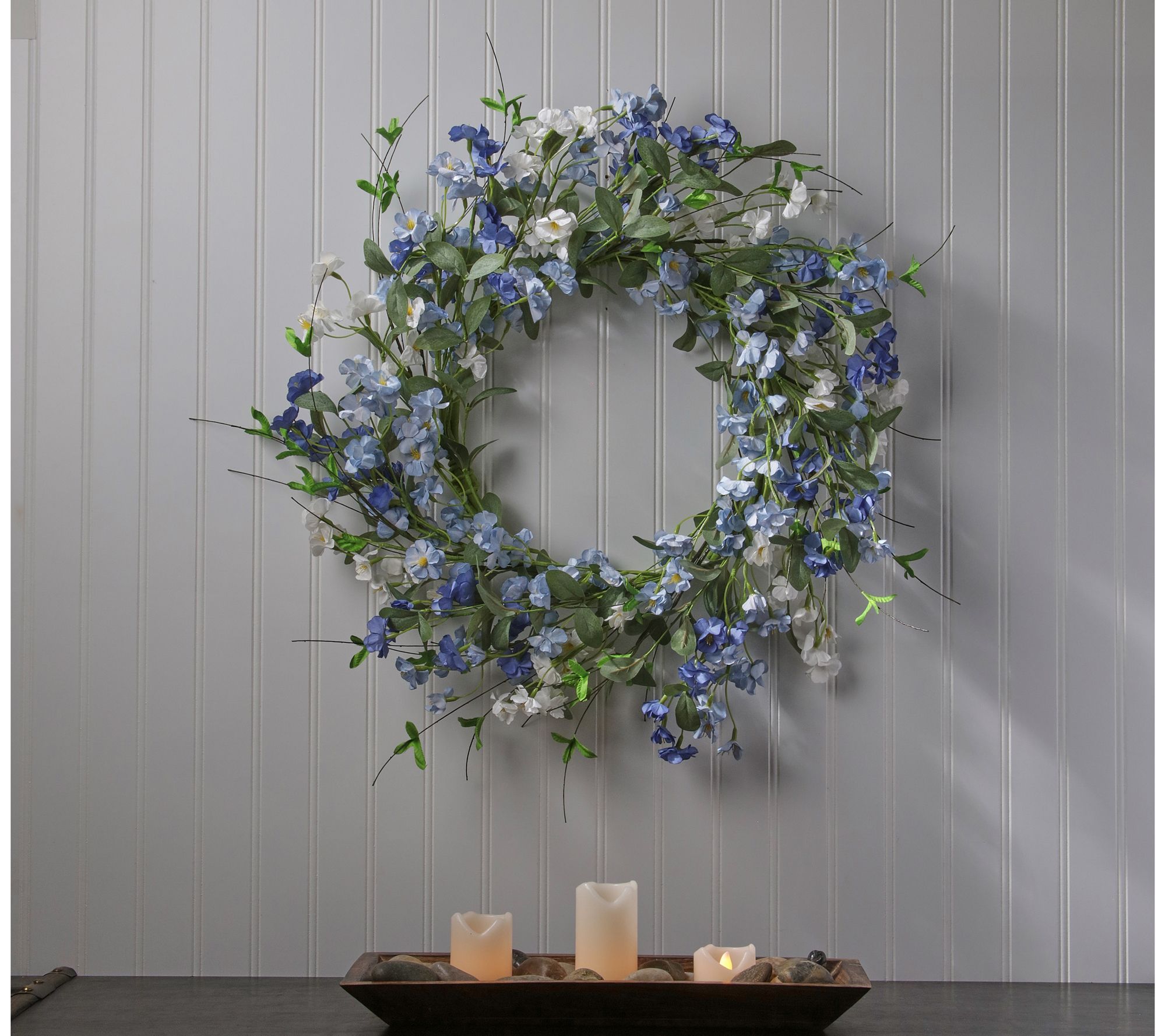 24"Mini Garden Blossom Wreath by Valerie