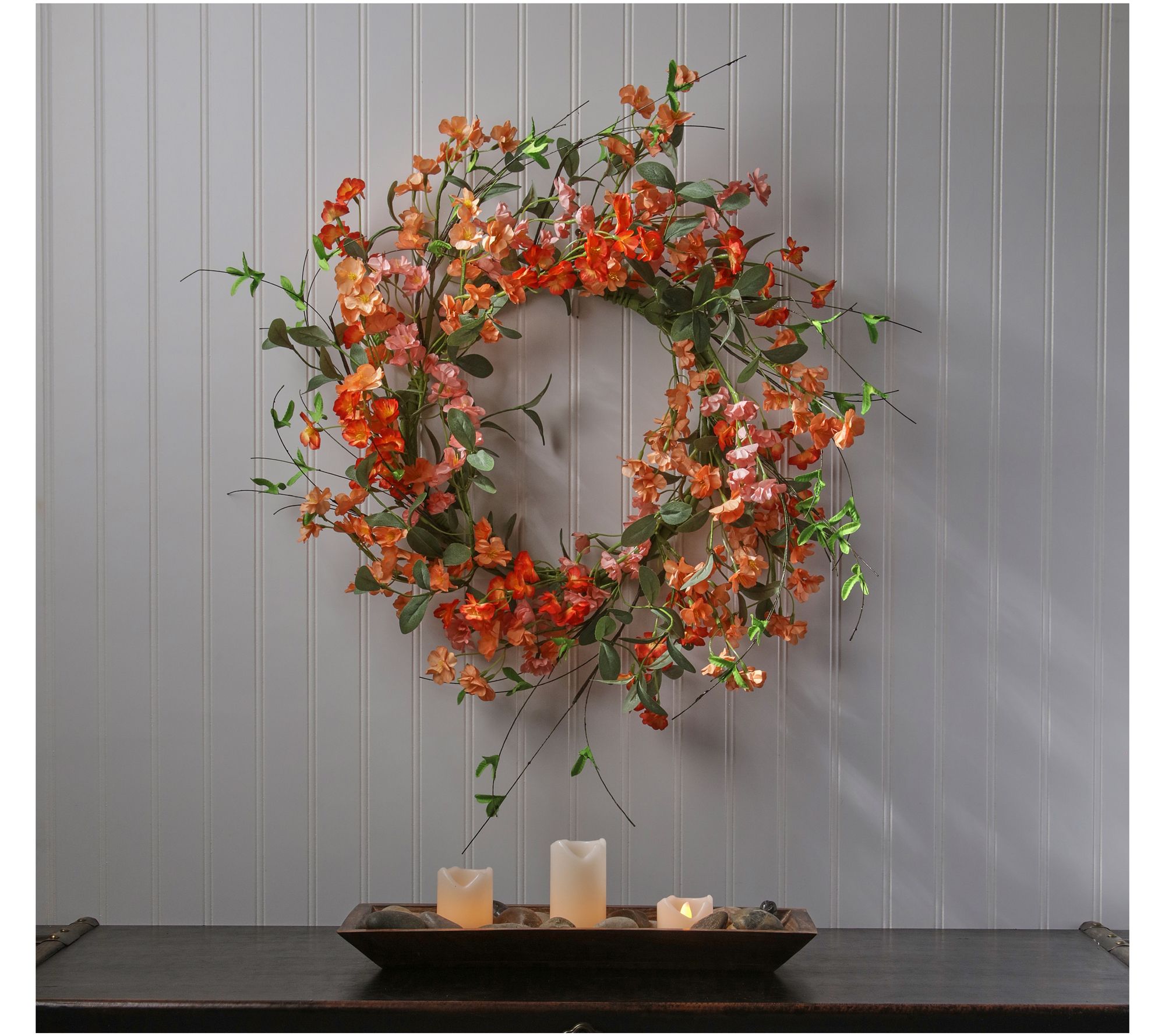 24"Mini Garden Blossom Wreath by Valerie