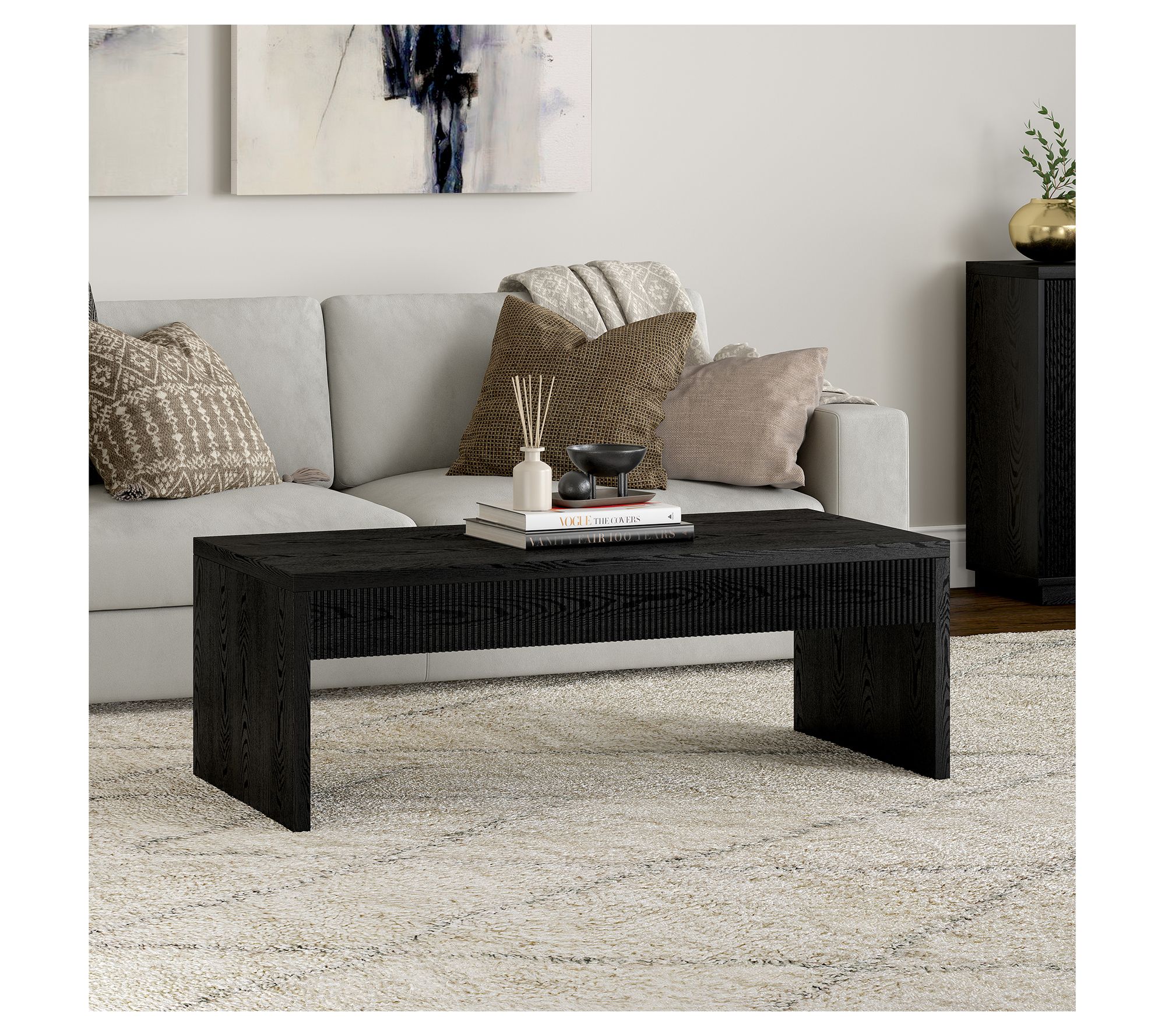 Hudson&Canal Lawrence 48" Wide Rectangular Coffee Table