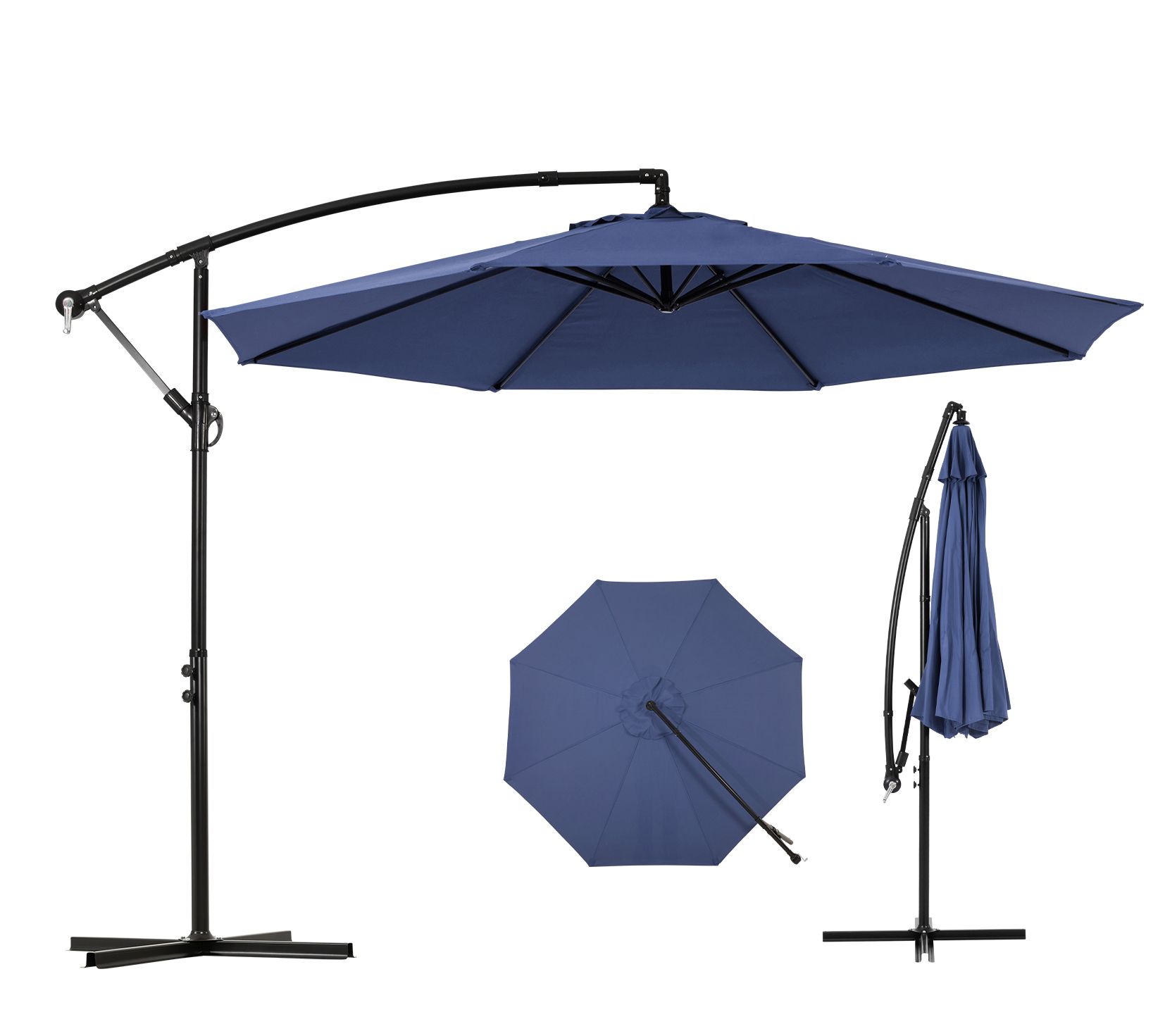 Backyard Expressions 10ft Offset Hanging PatioUmbrella