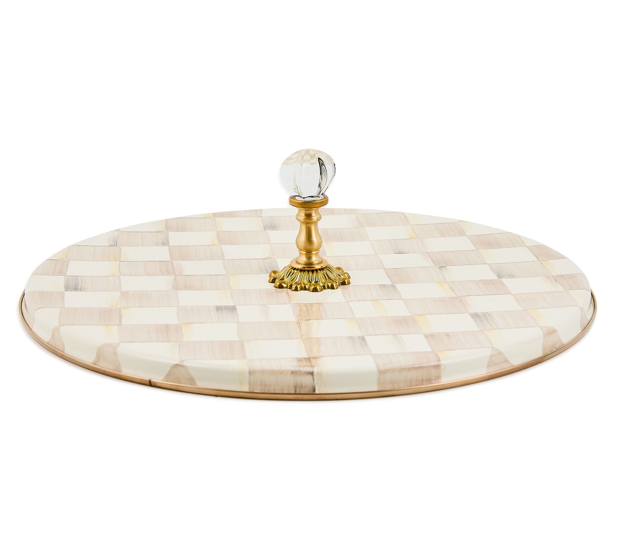 MacKenzie-Childs Mocha Check Cheese Course