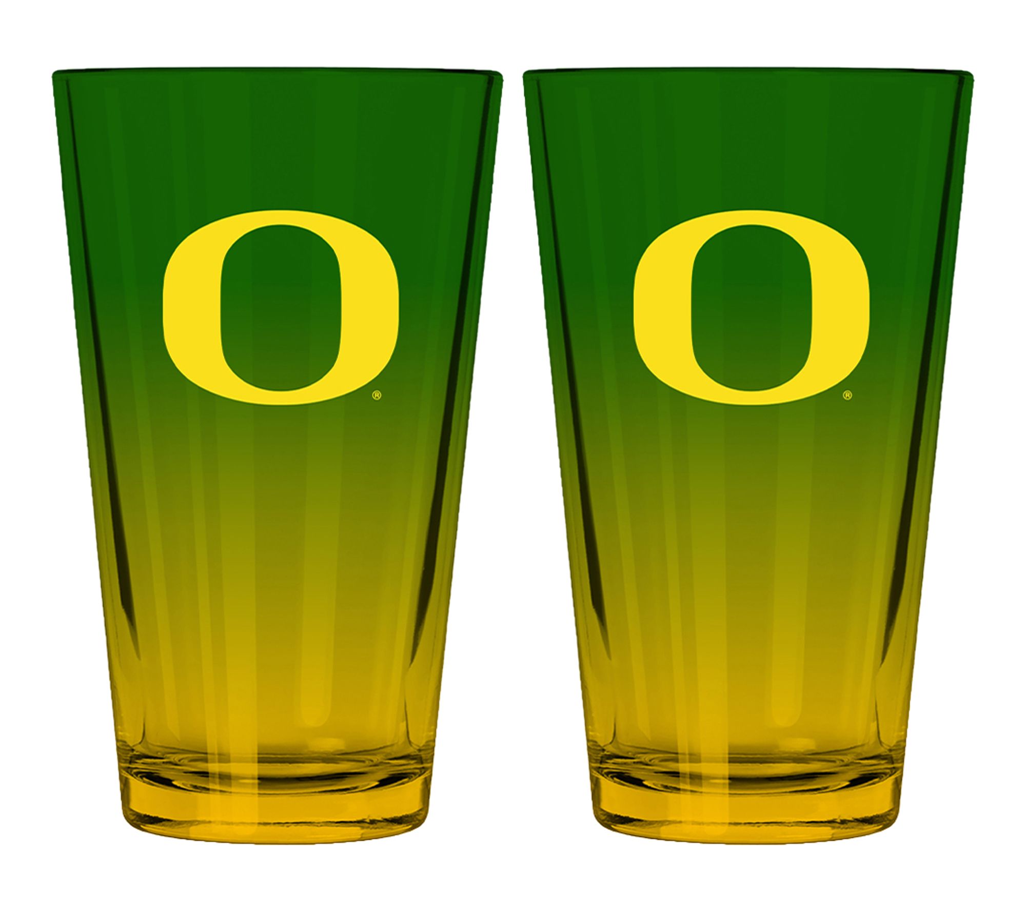 The Memory Company NCAA College 2pk 16oz OmbrePint Glass