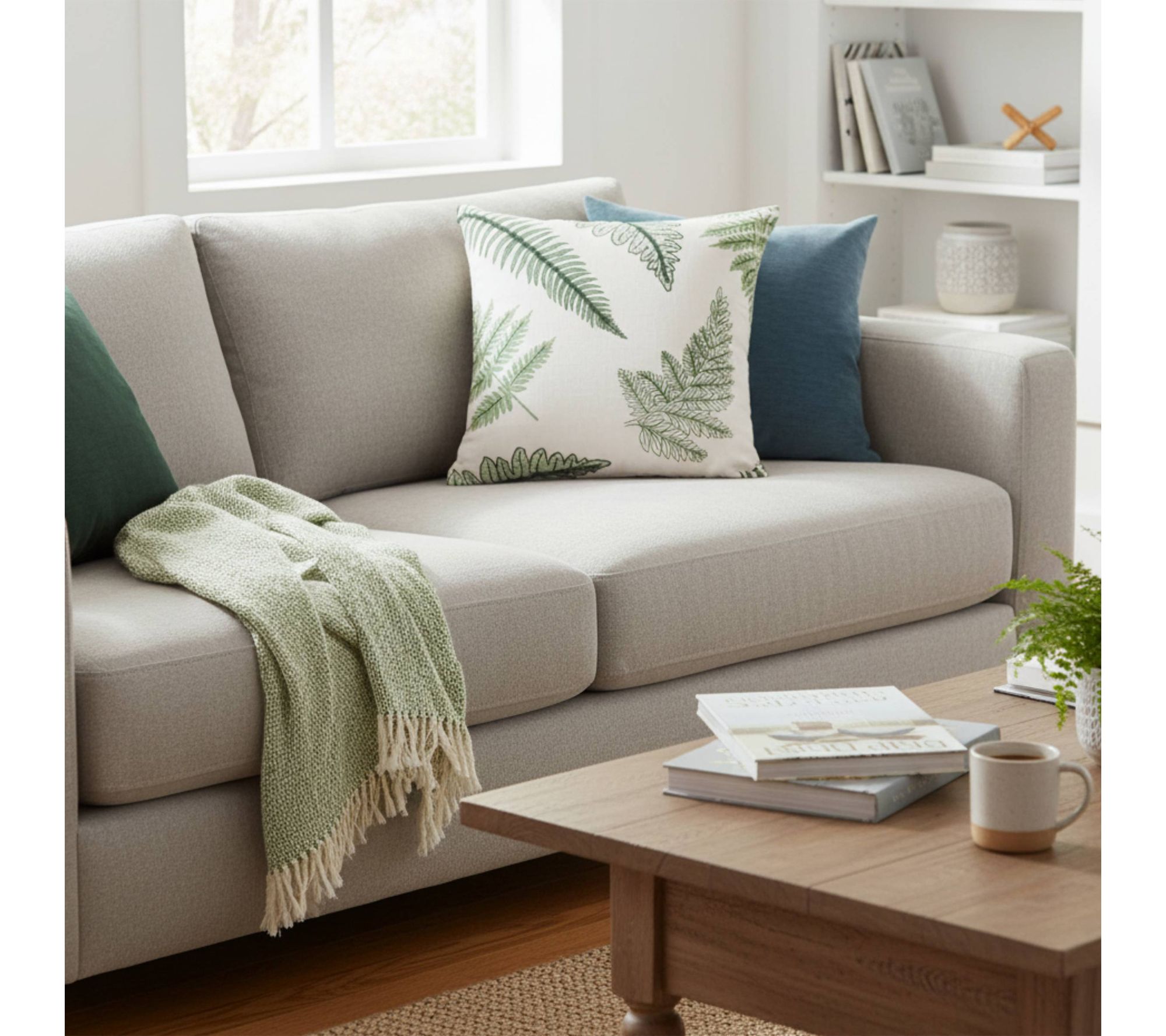 Botanical Forest Throw Pillow by Valerie