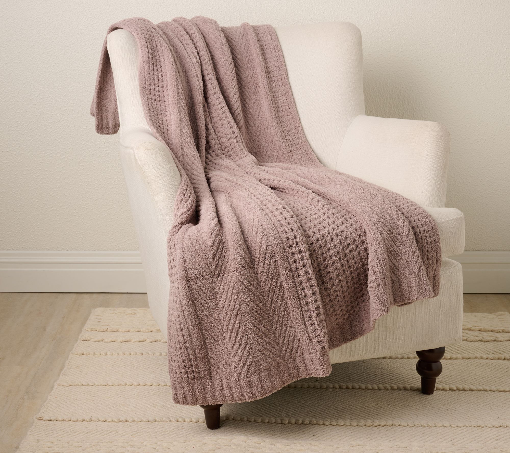 Barefoot Dreams CozyChic Waffle Cable 45x60 Blanket