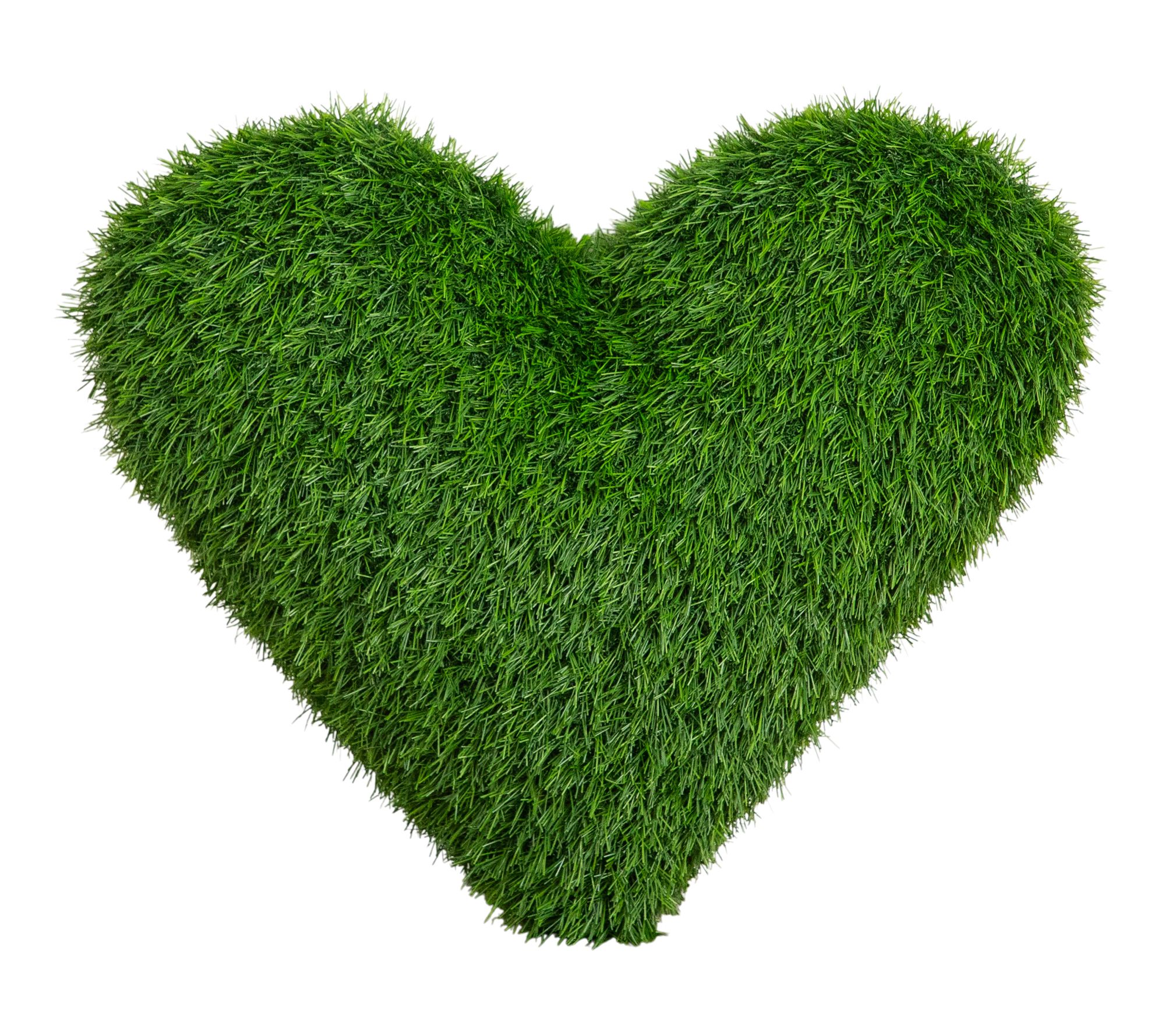 Nearly Natural 20" UV Heart Shaped Grass Cushion Pillow