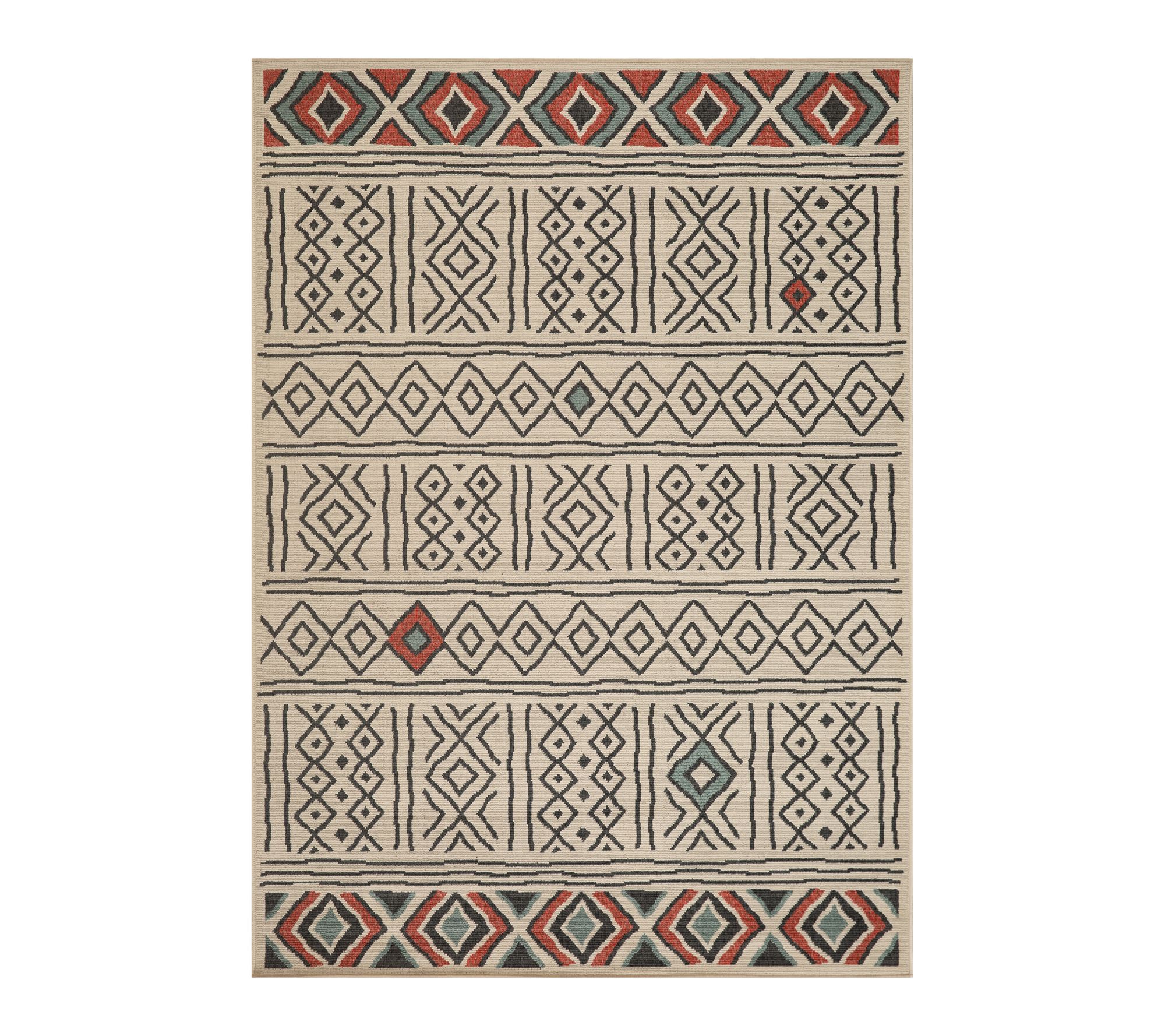 Ox Bay Tribal Contemporary Polypropylene Outdoor Rug, 5' x 7'