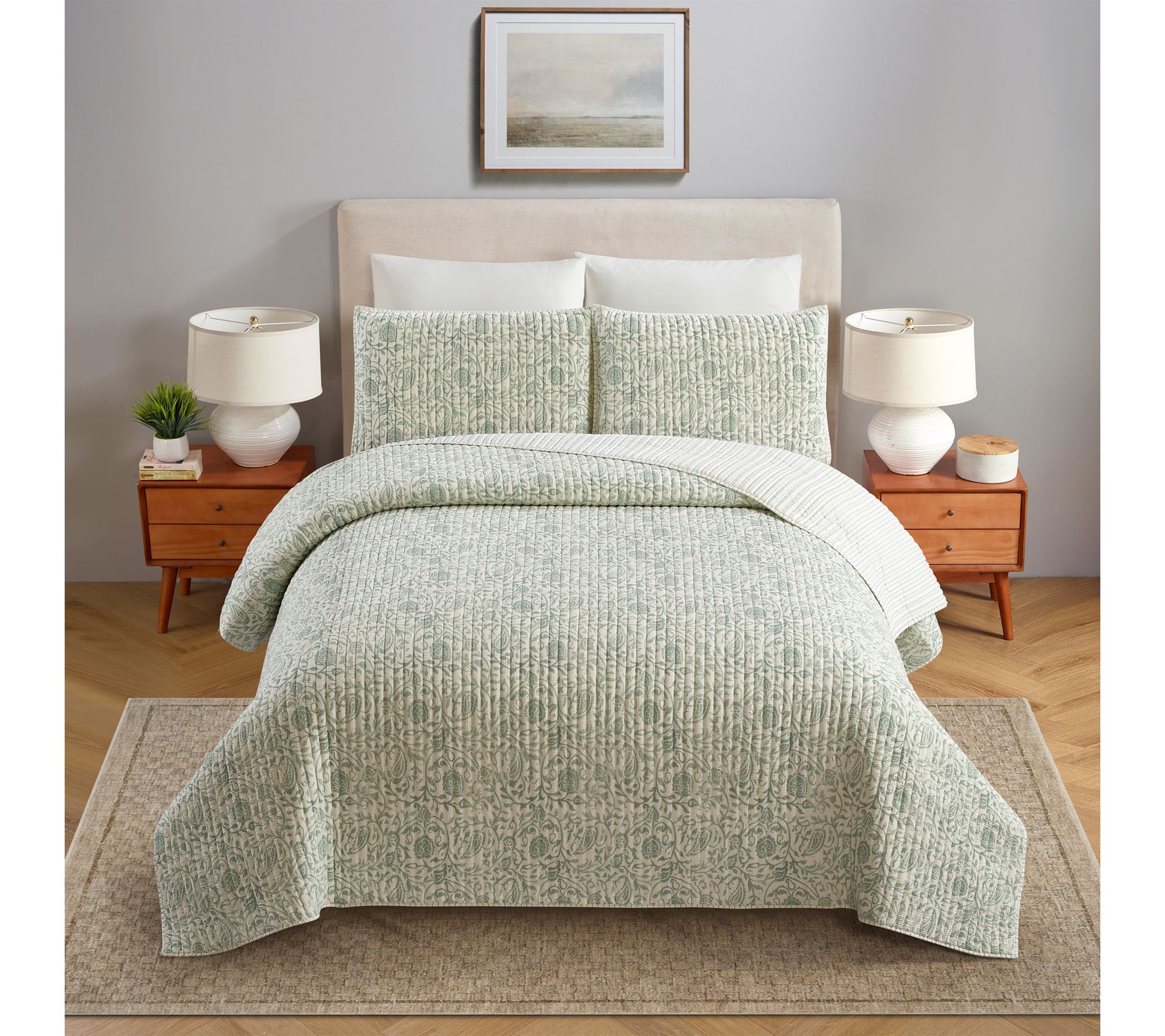 Modern Heirloom Eden Paisley 3-PC Full/Queen Quilt Set