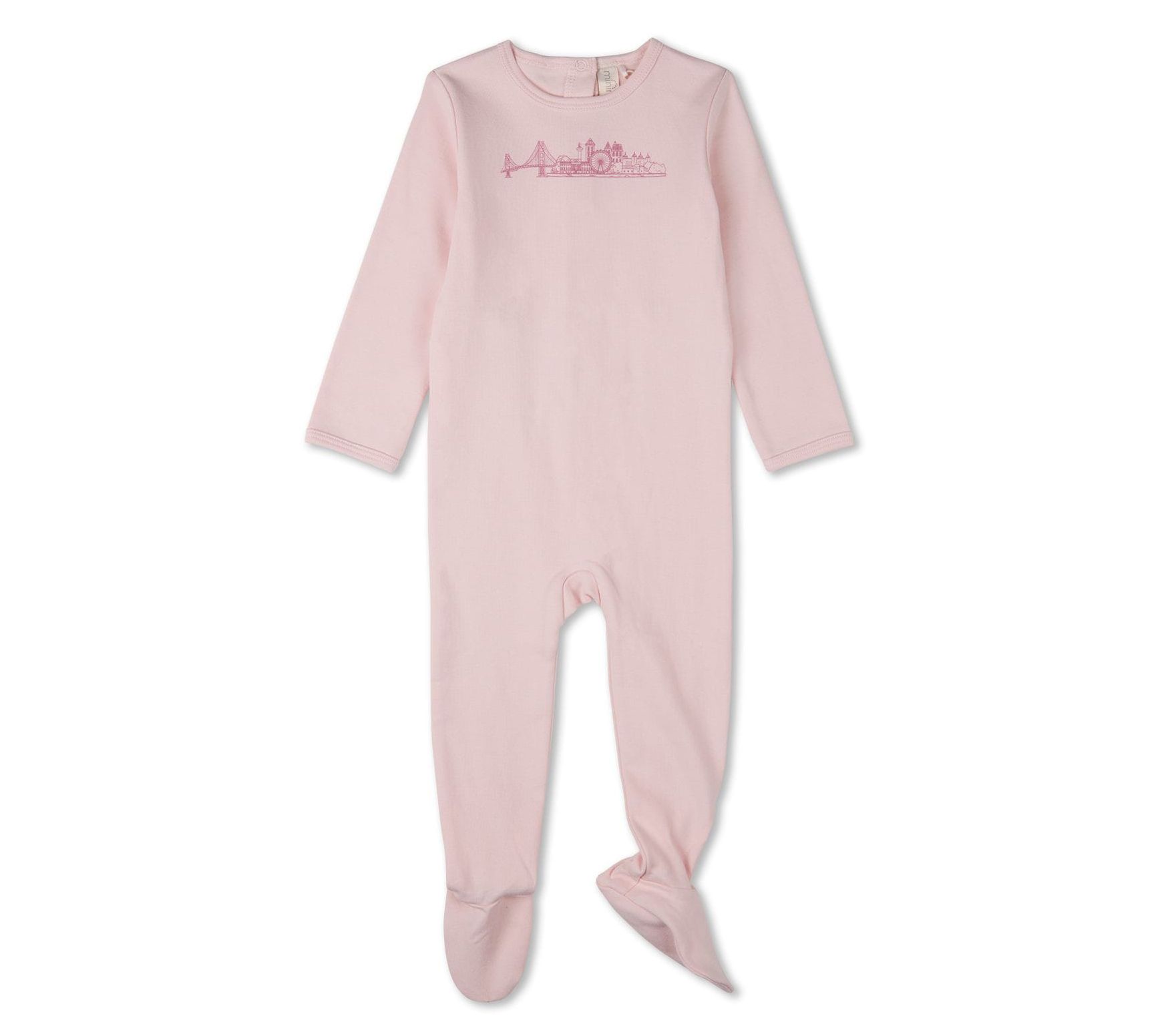 MiniMoi Baby Merry Skyline 100% Cotton Long-Sleeve Footie