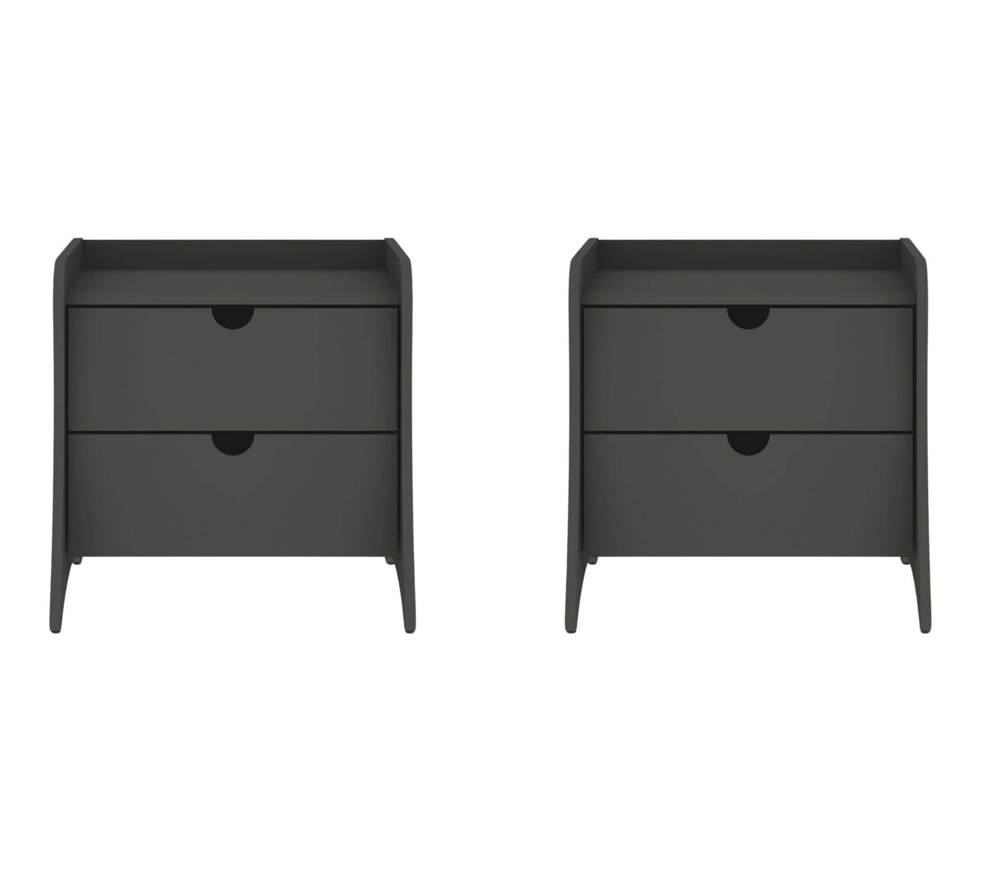 Manhattan Comfort Coney 20" Nightstand (2-Drawer) - Set of 2