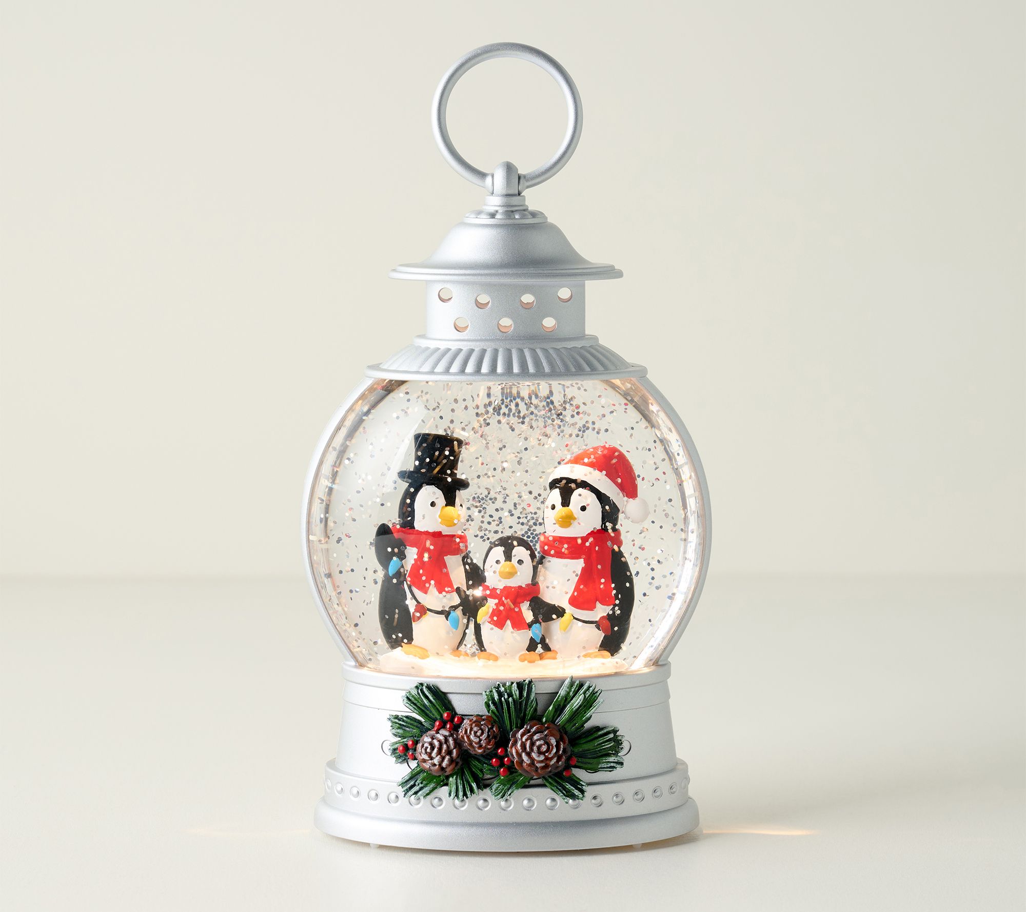 Kringle Express LED Glitter Globe with Holiday Icons