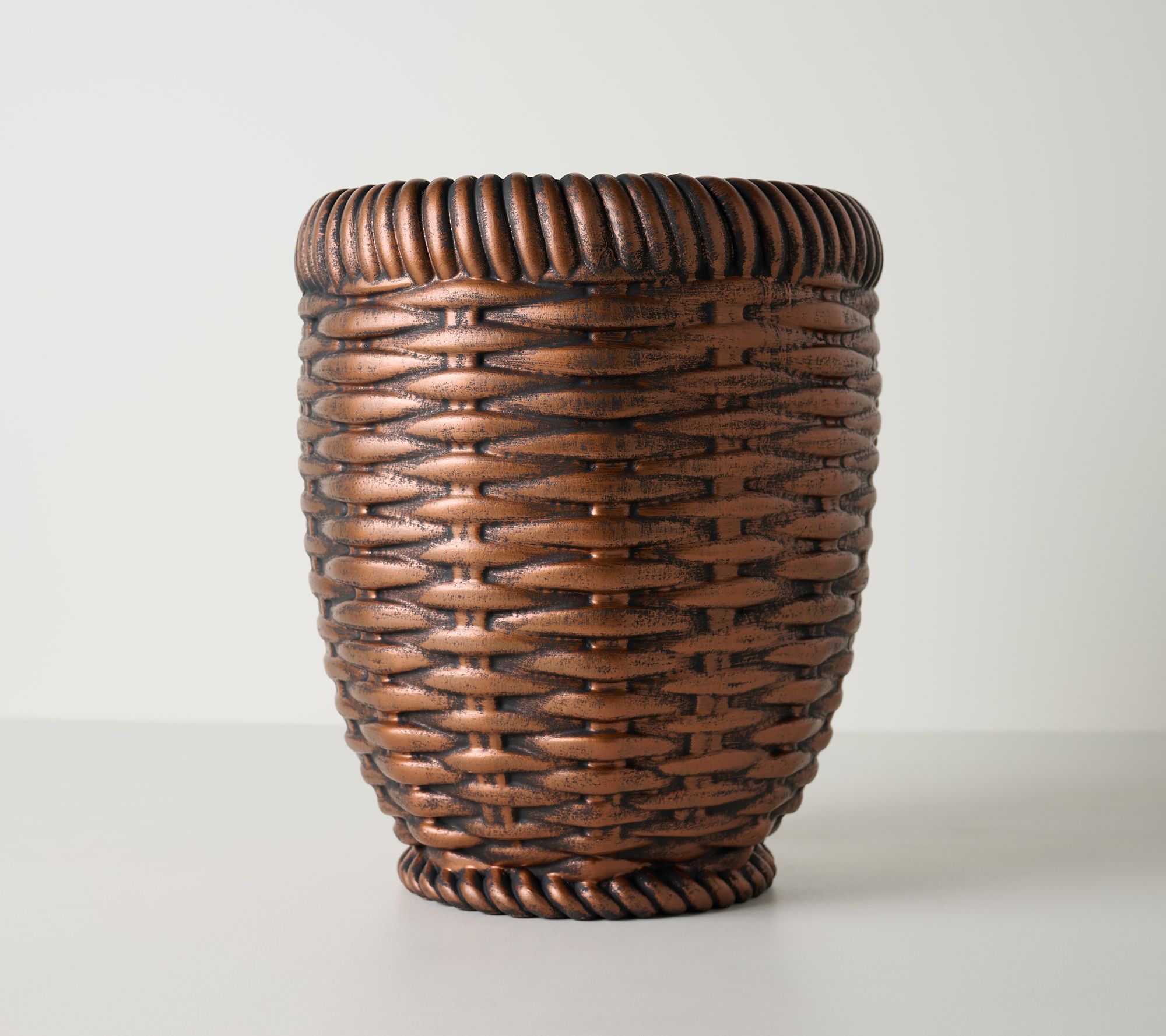 15" Woven Metallic Planter by Kim Gravel